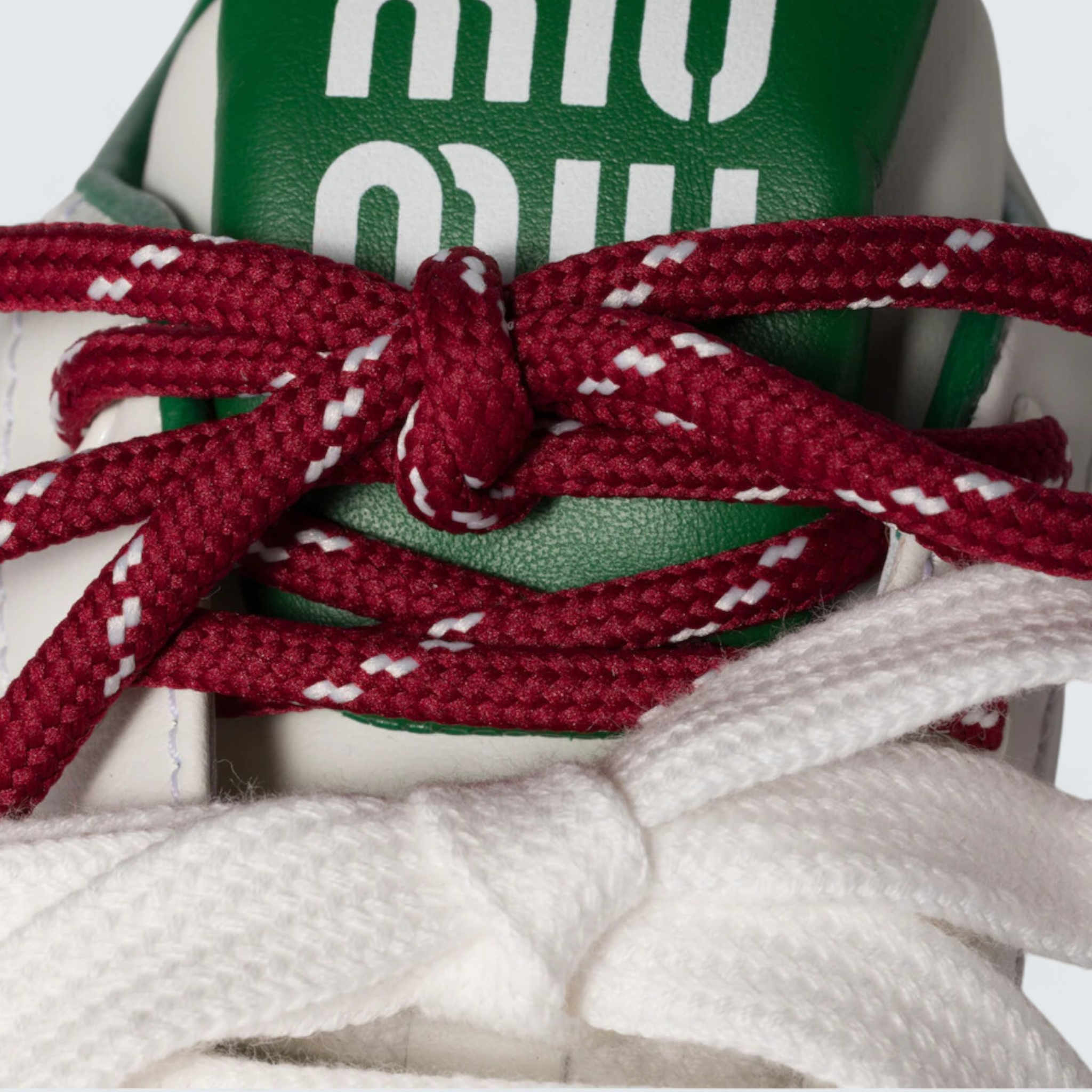 Leather Sneakers 'White/Green'