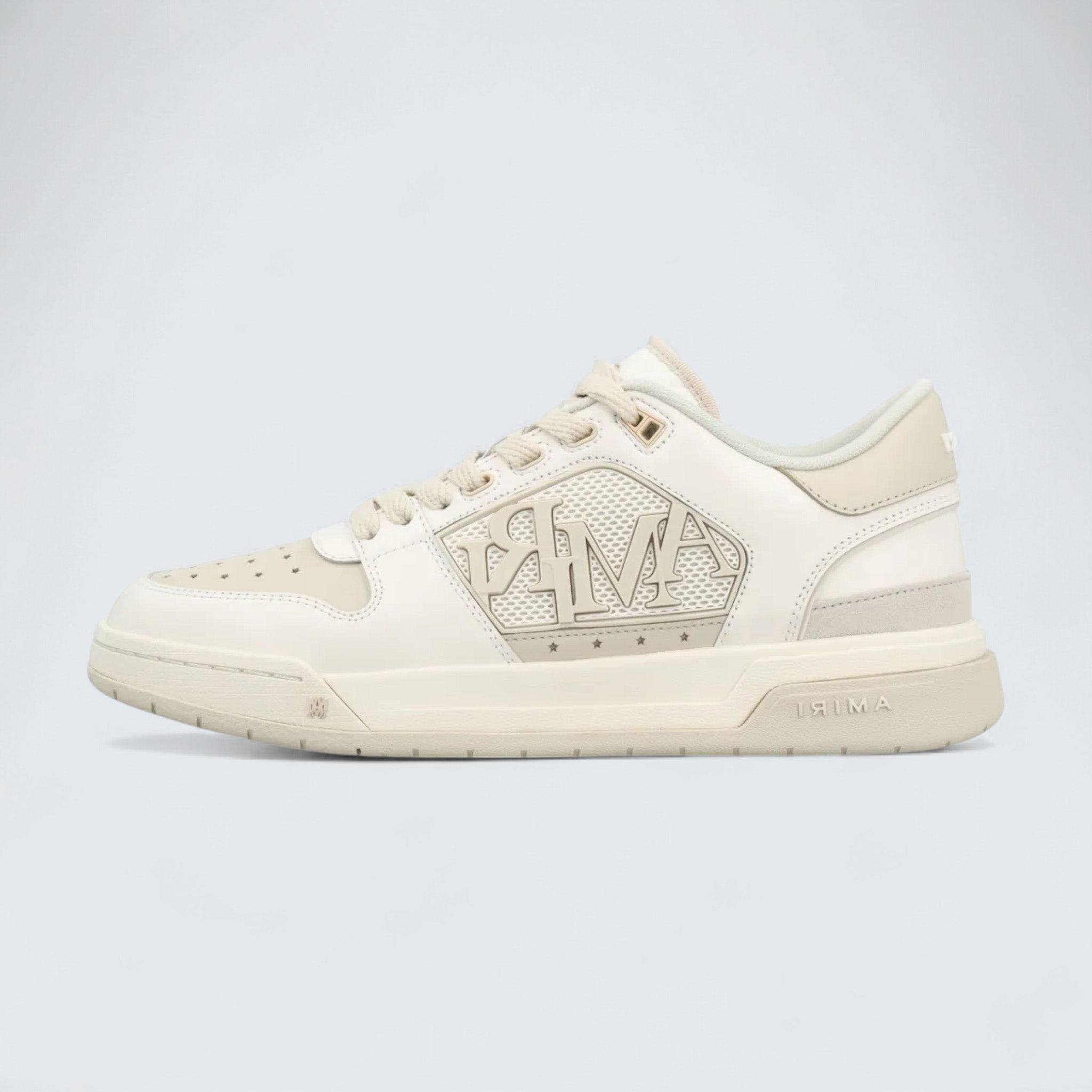 Classic Logo-Appliqué Sneakers 'White/Beige'