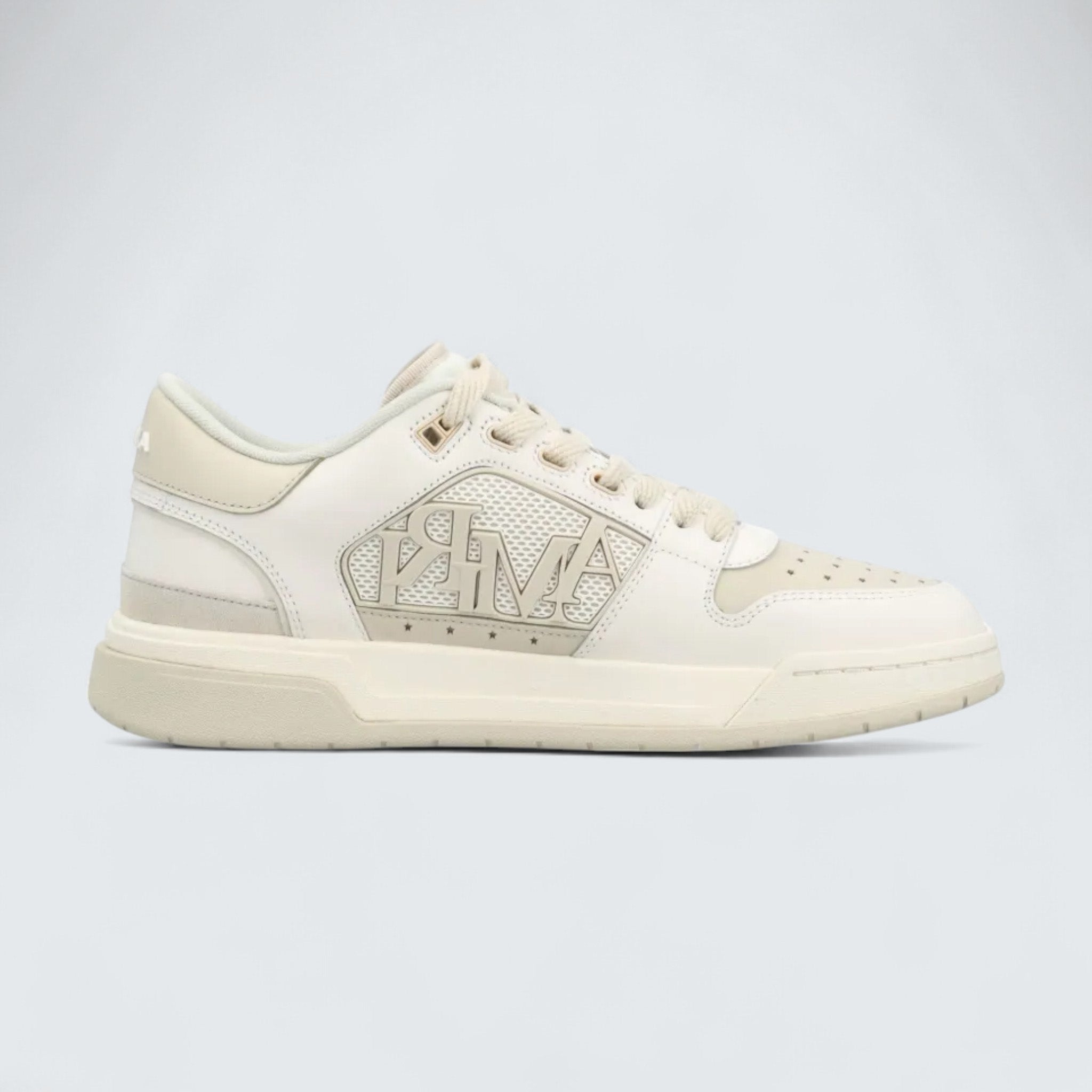 Classic Logo-Appliqué Sneakers 'White/Beige'