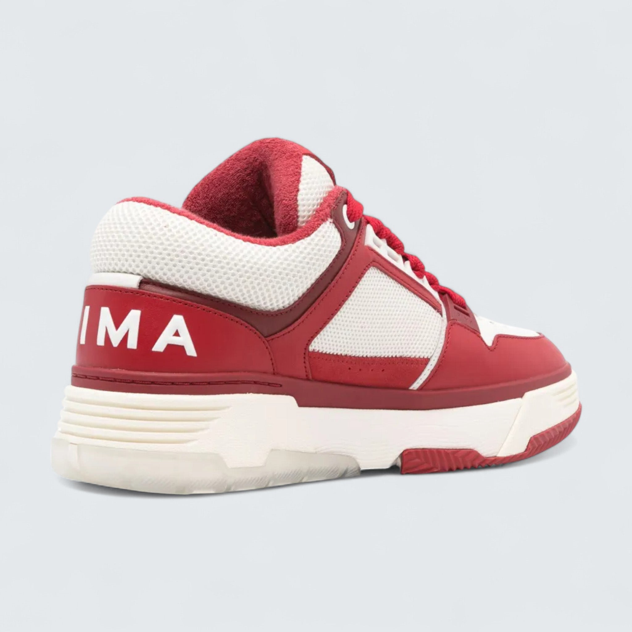 MA-1 Panelled Leather 'White/Red'