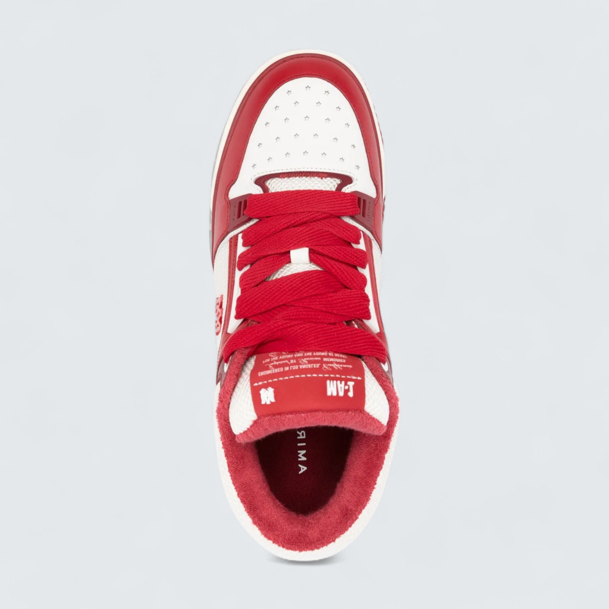 MA-1 Panelled Leather 'White/Red'