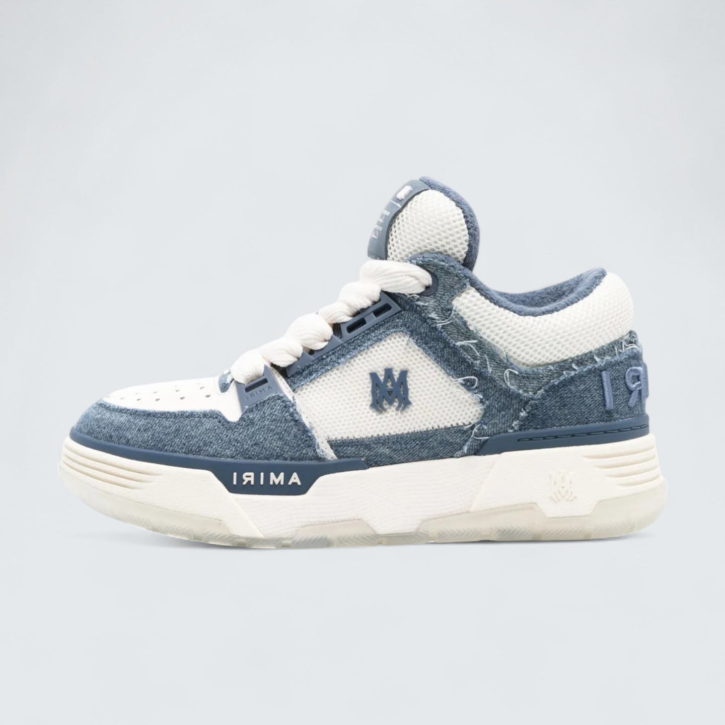 MA-1 Panelled Leather 'Jeans Blue/White'