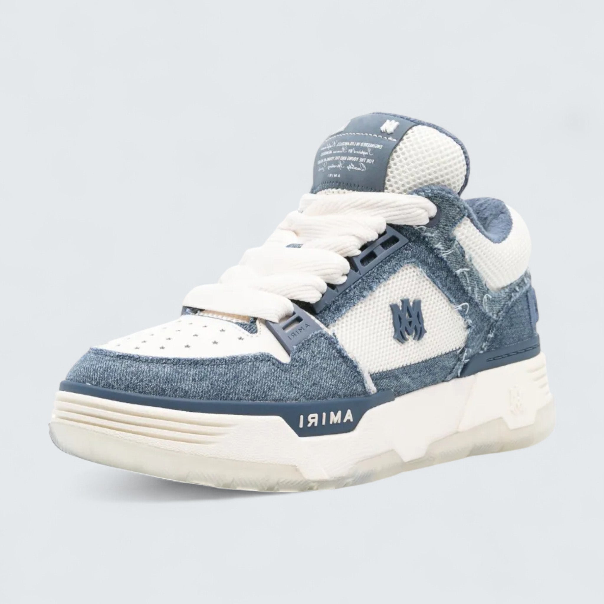 MA-1 Panelled Leather 'Jeans Blue/White'