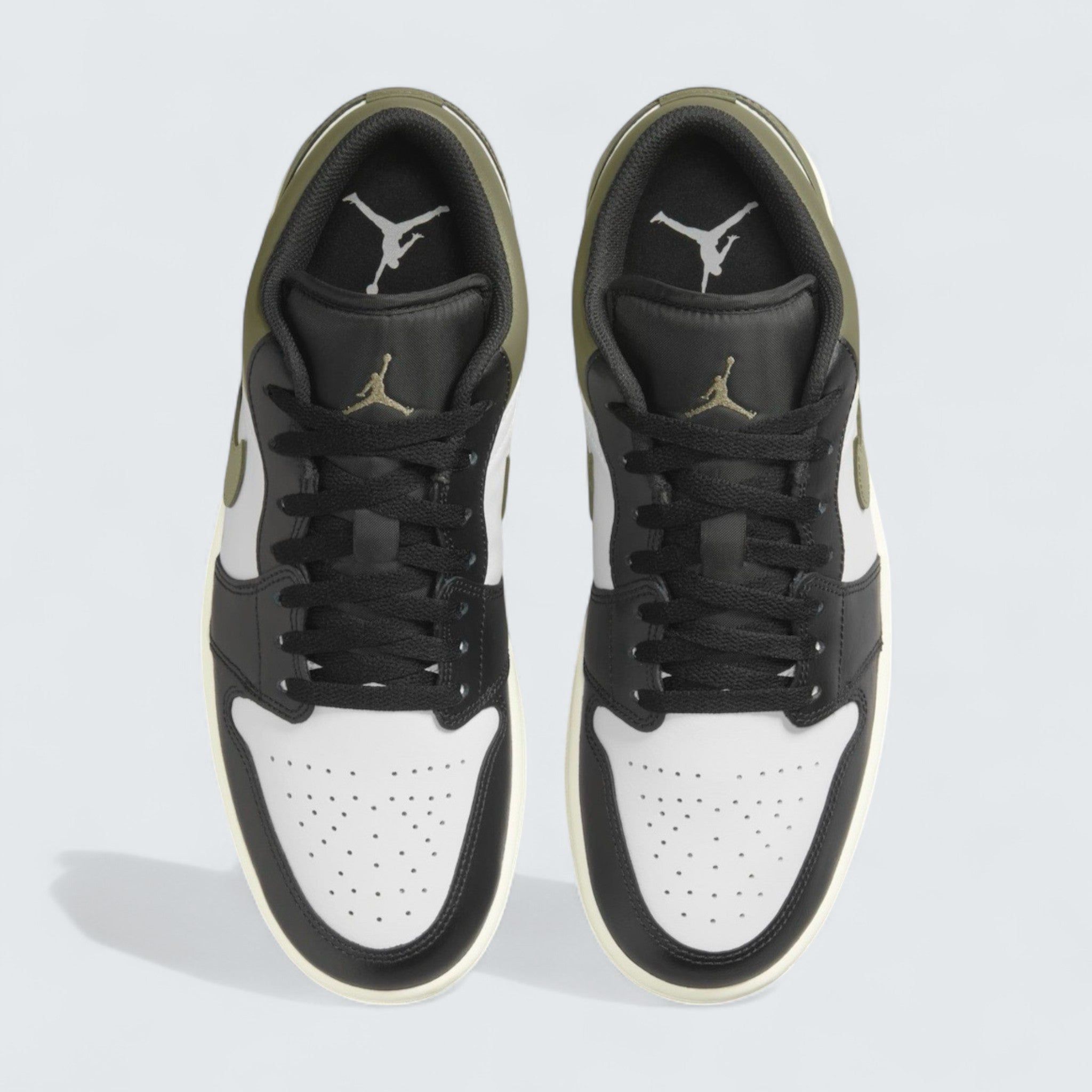 Air Jordan 1 Low 'Black White Medium Olive'