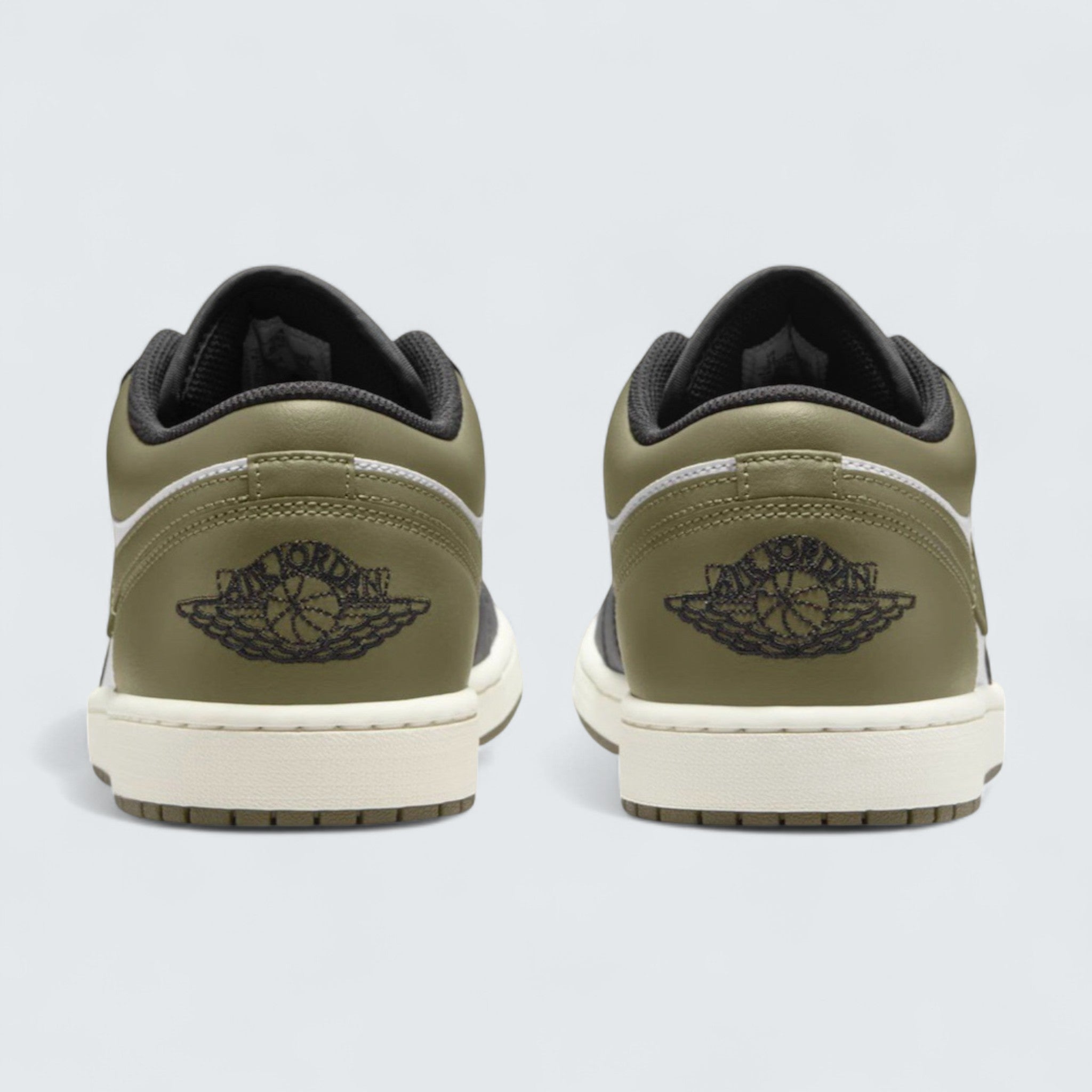 Air Jordan 1 Low 'Black White Medium Olive'