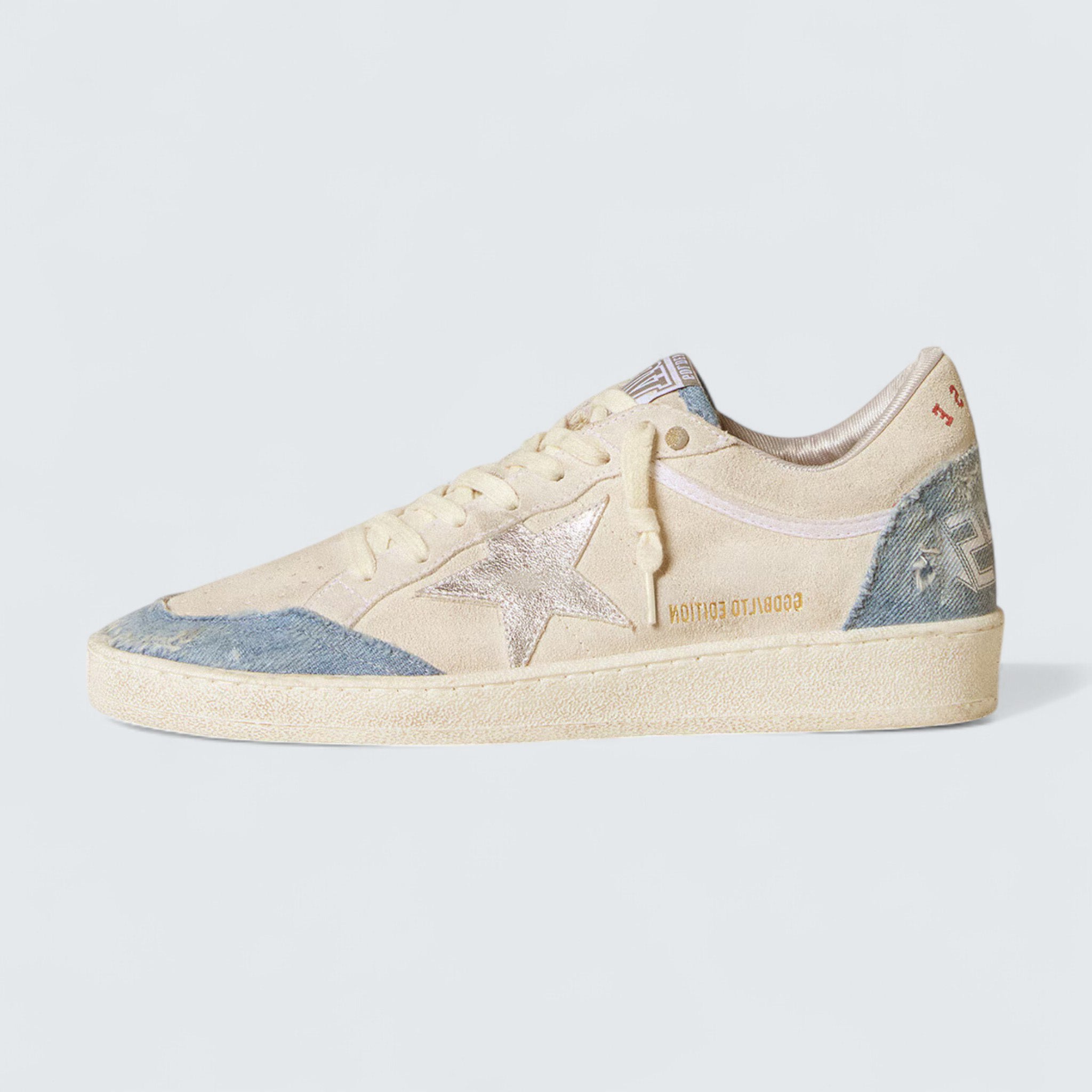 Ball Star LTD 'Suede with Metallic Leather Star and Denim Inserts'