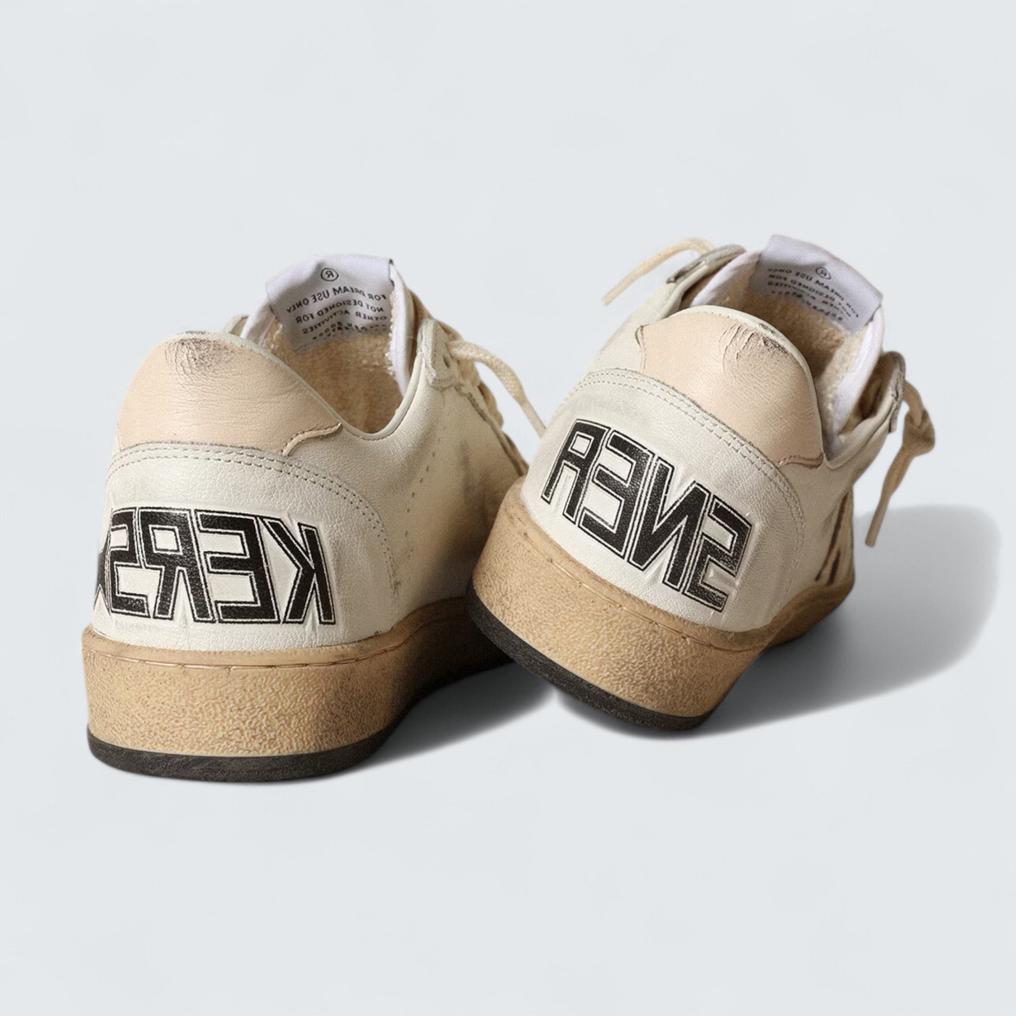 Ball Star LTD 'White Nappa with Salmon-Pink Nappa Star'