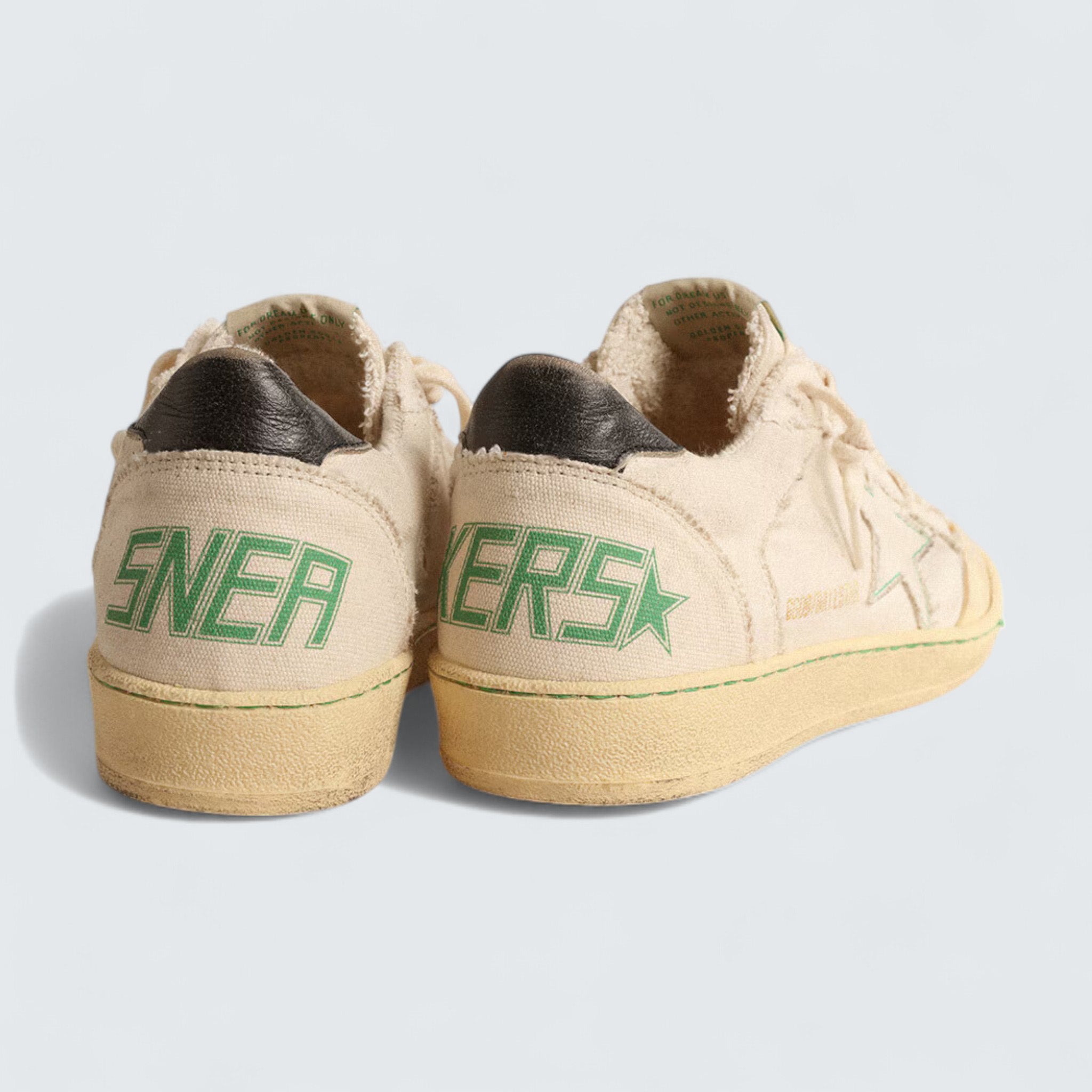 Ball Star LTD 'Vanilla Canvas Star and Leather Heel Tab'