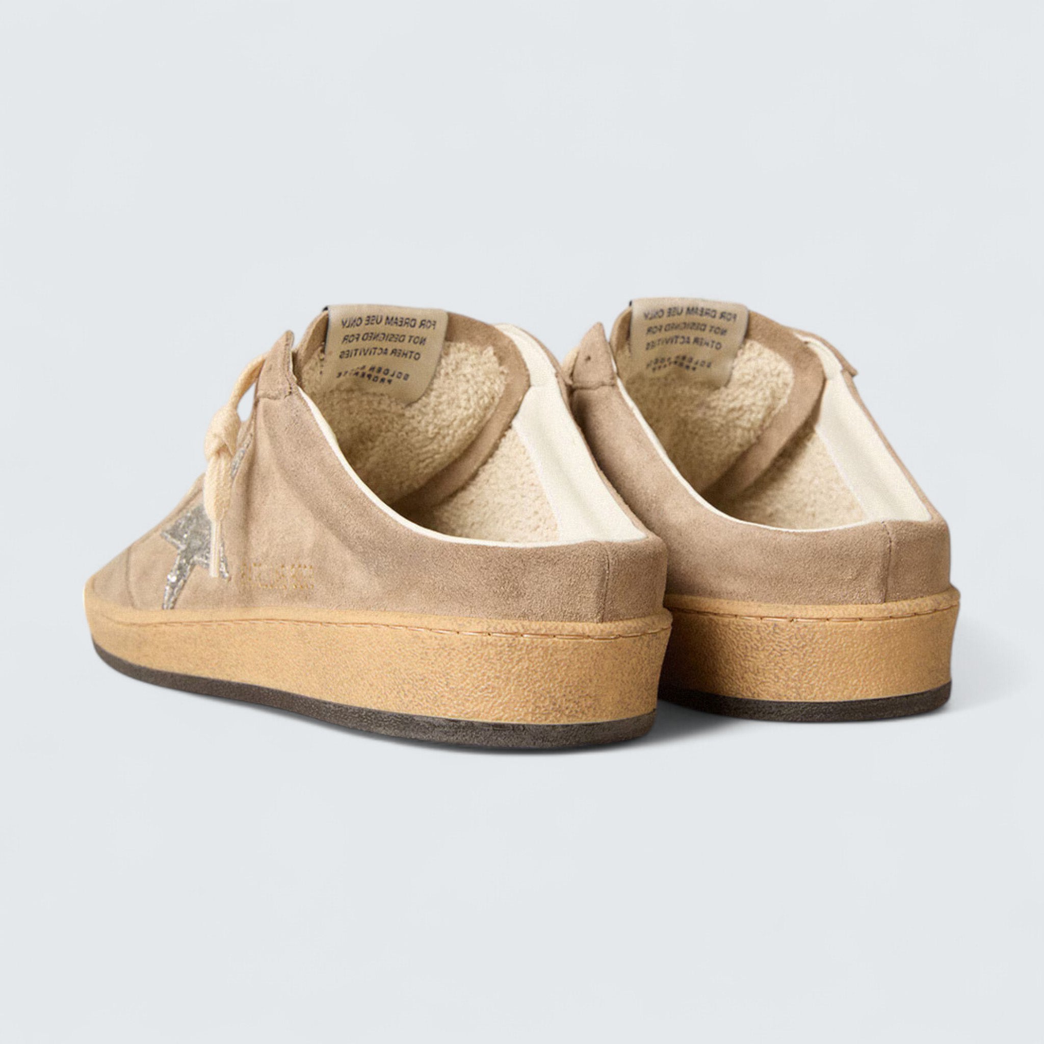 Ball Star Sabot 'Dove-Gray Suede with Silver Glitter Star'