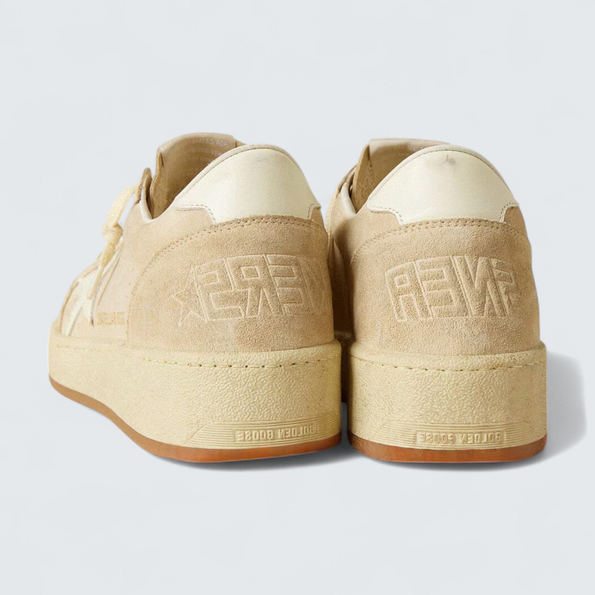 Ball Star 'Beige Suede with White Leather Star and Heel Tab'
