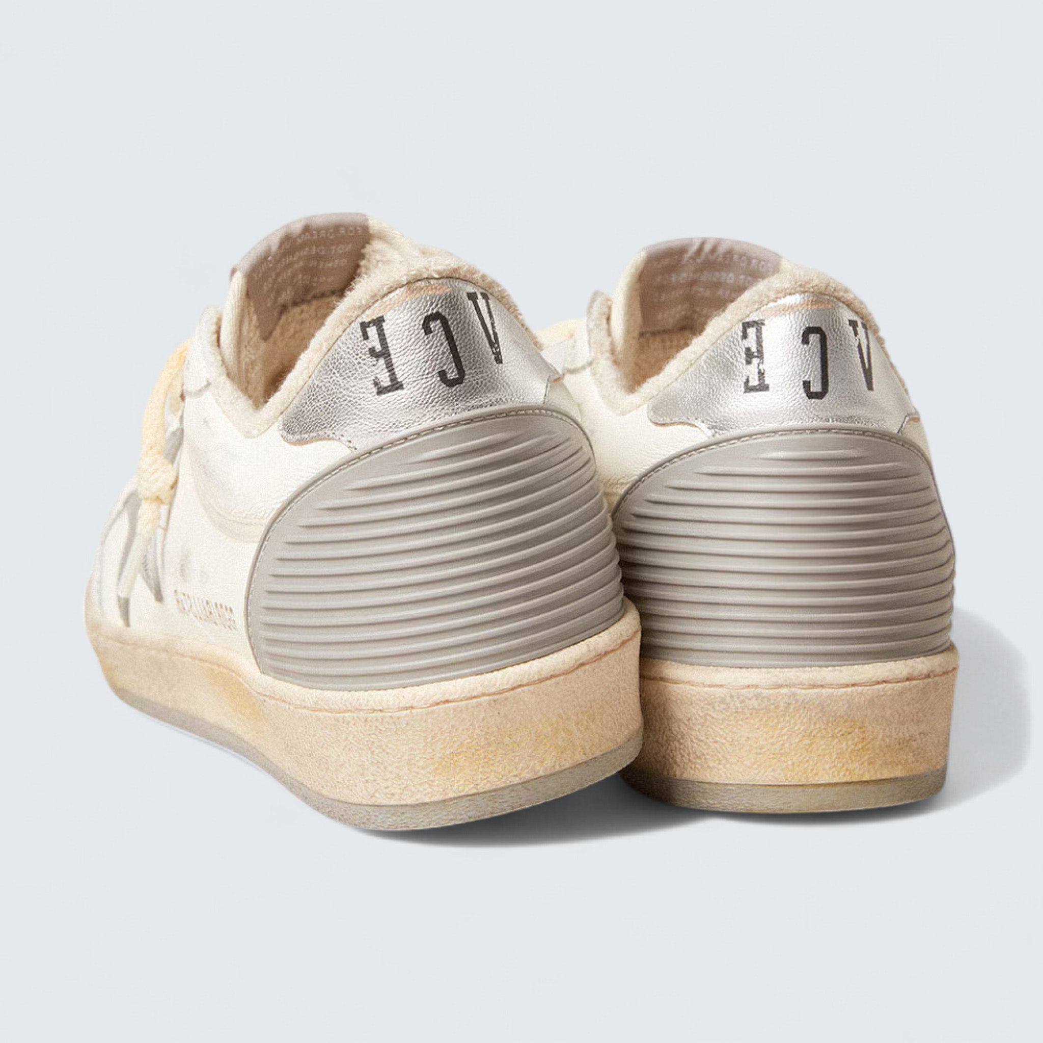 Ball Star 'White Nappa Leather with Gray Rubber Star and Silver Leather Heel Tab'