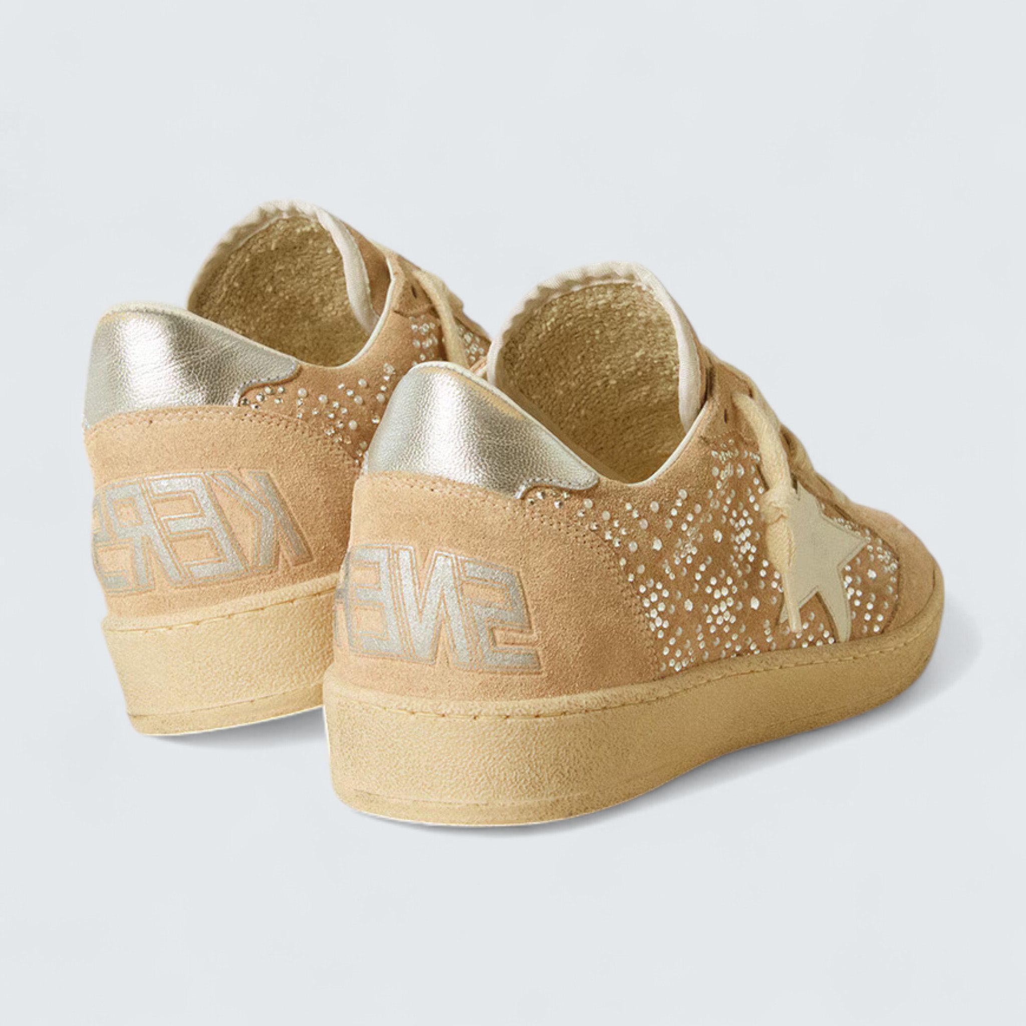 Ball Star 'Suede and Swarovski Crystals with Leather Star and Metallic Heel Tab'