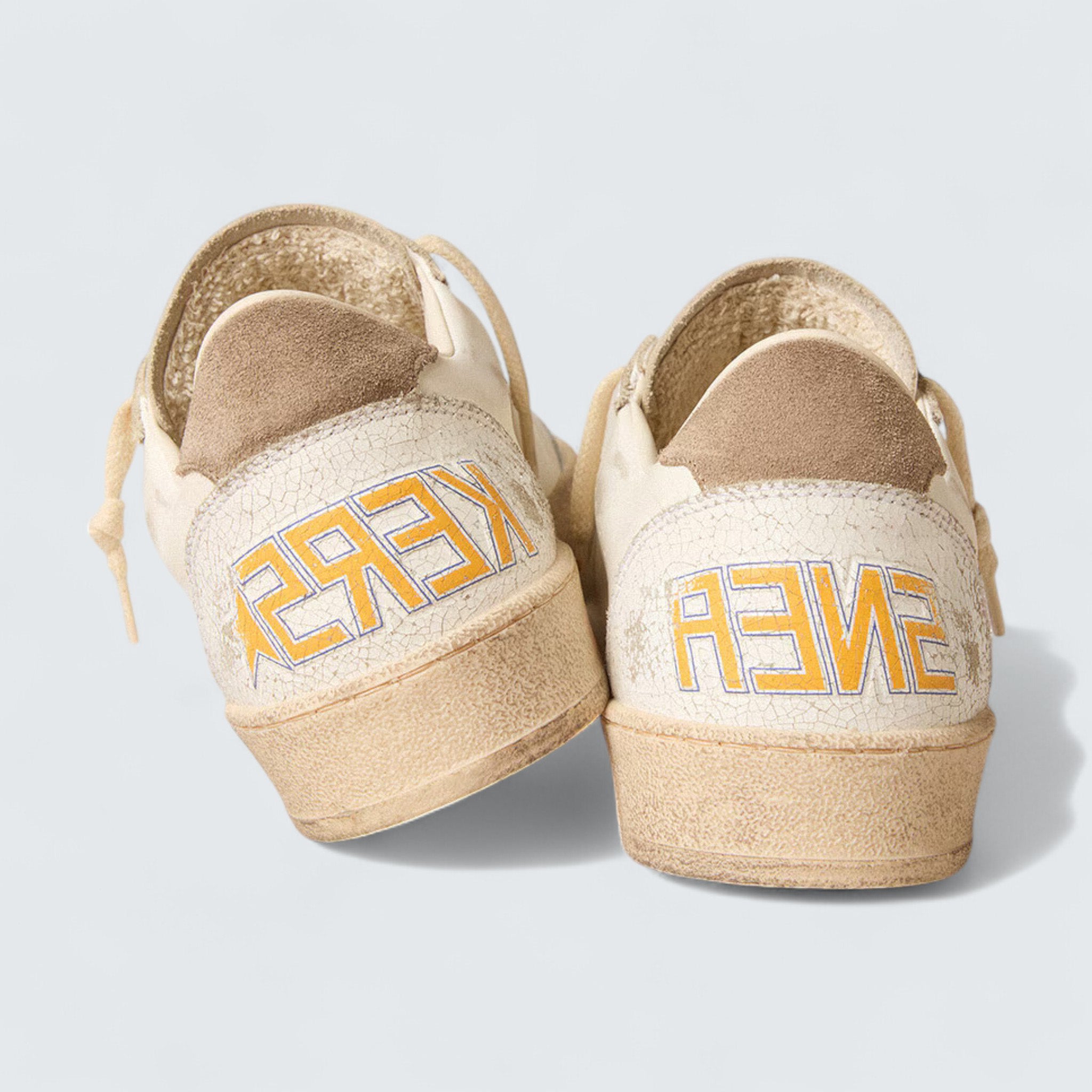 Ball Star 'Blue Glitter Star and Dove-Gray Suede Heel Tab'