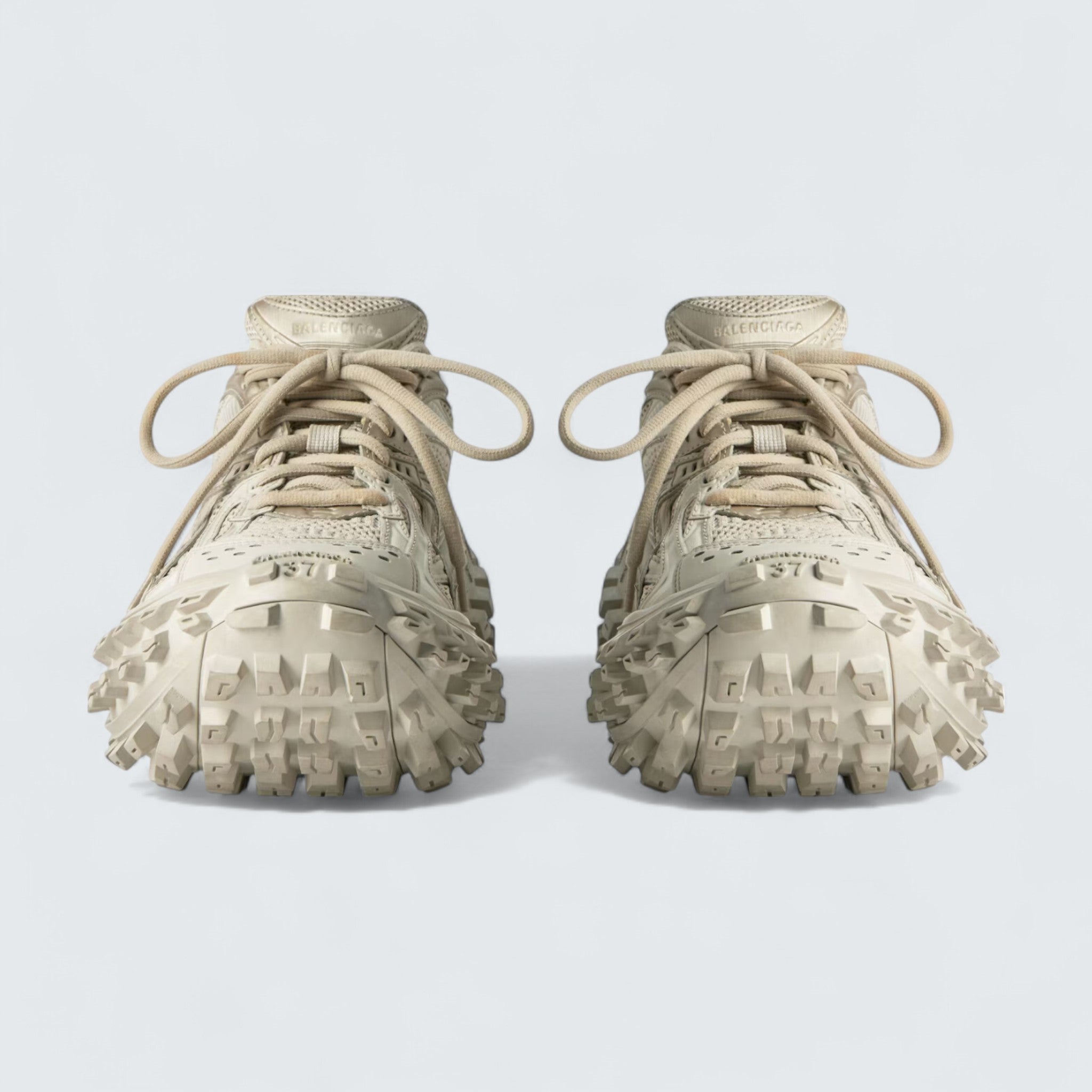 Bouncer Sneaker in Beige Mesh and Nylon