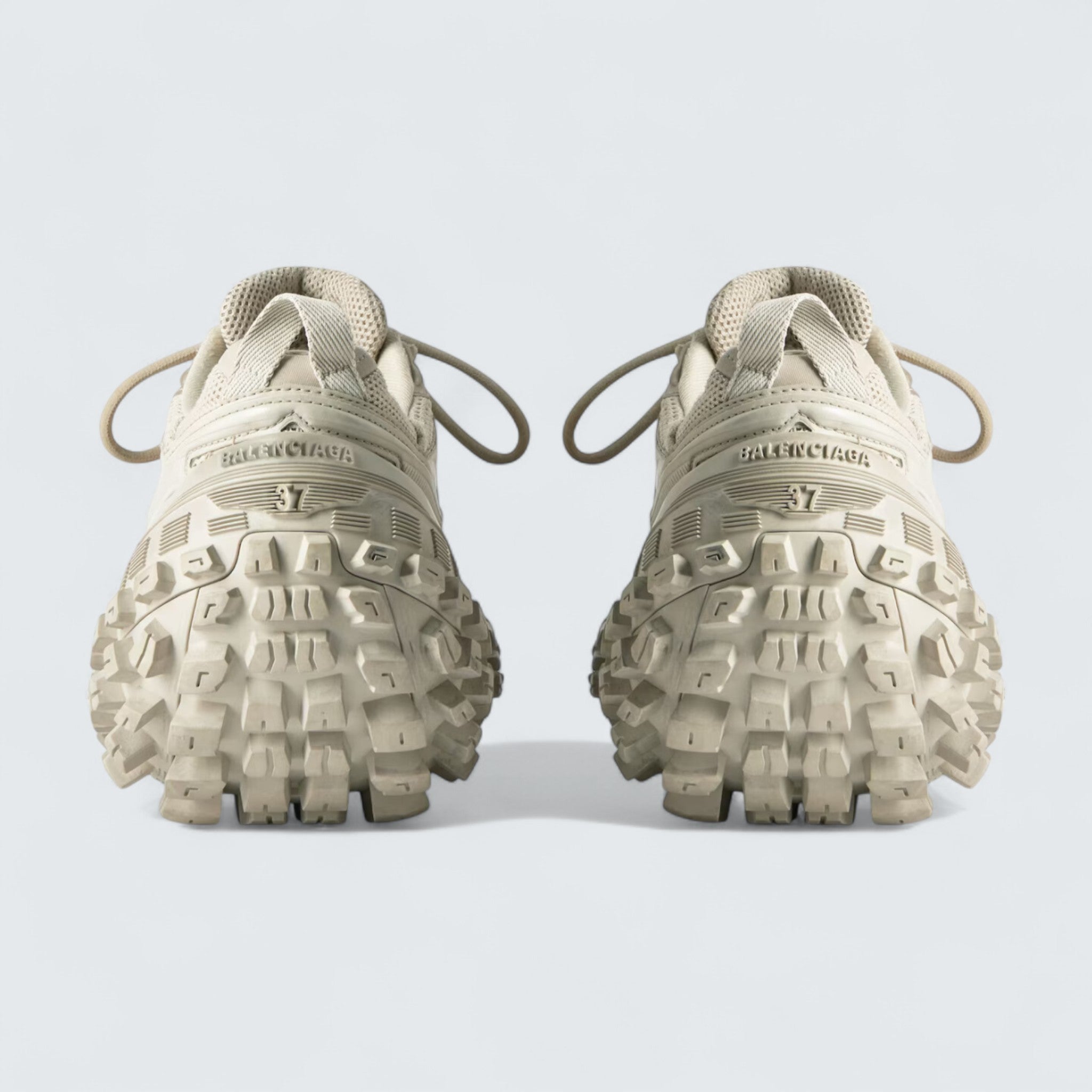Bouncer Sneaker in Beige Mesh and Nylon