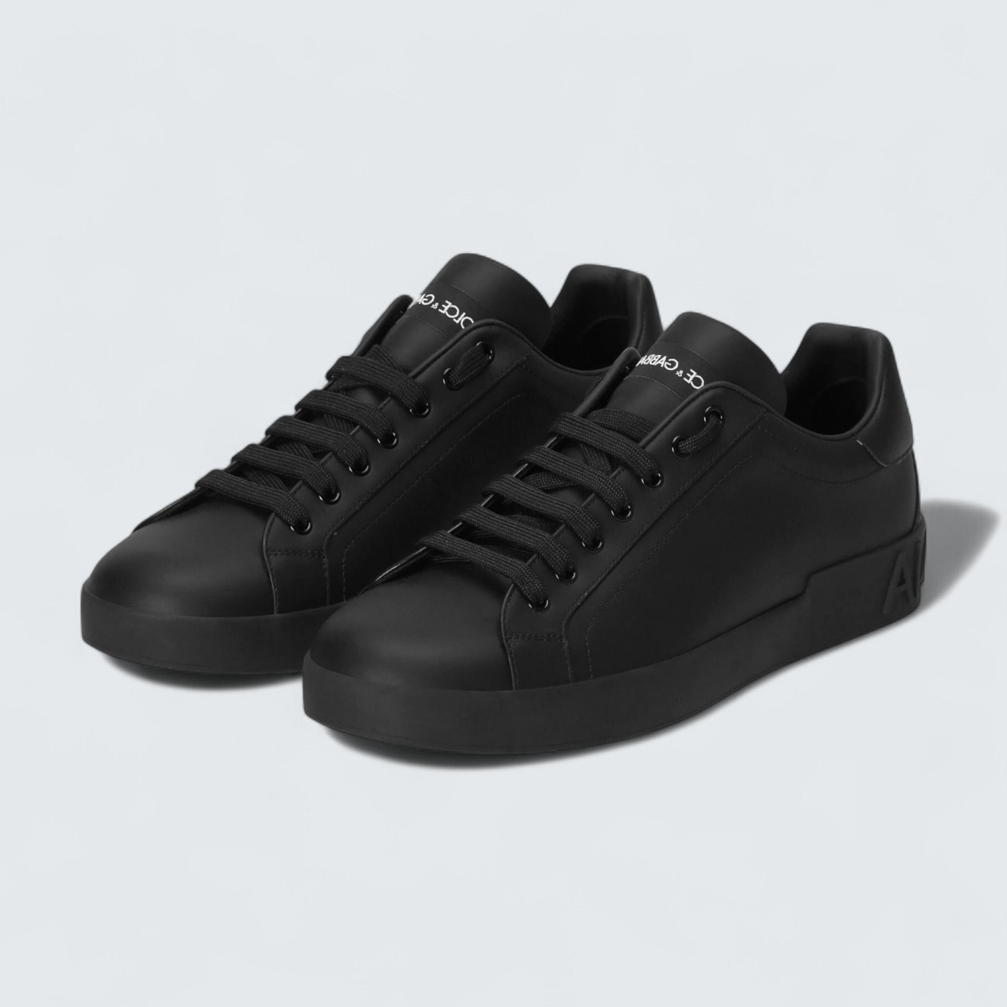 D&G Calfskin Portofino Sneakers 'Black'