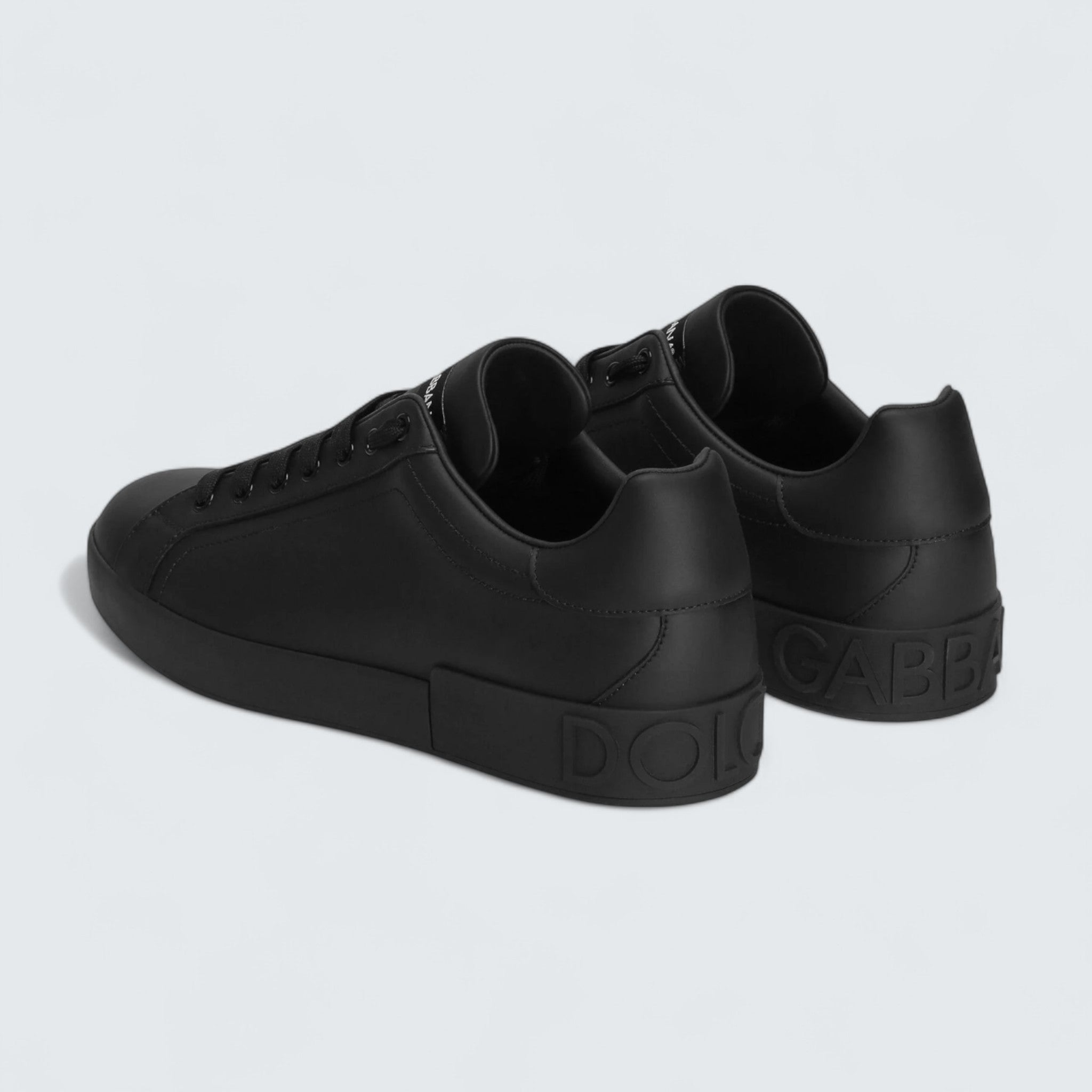 D&G Calfskin Portofino Sneakers 'Black'