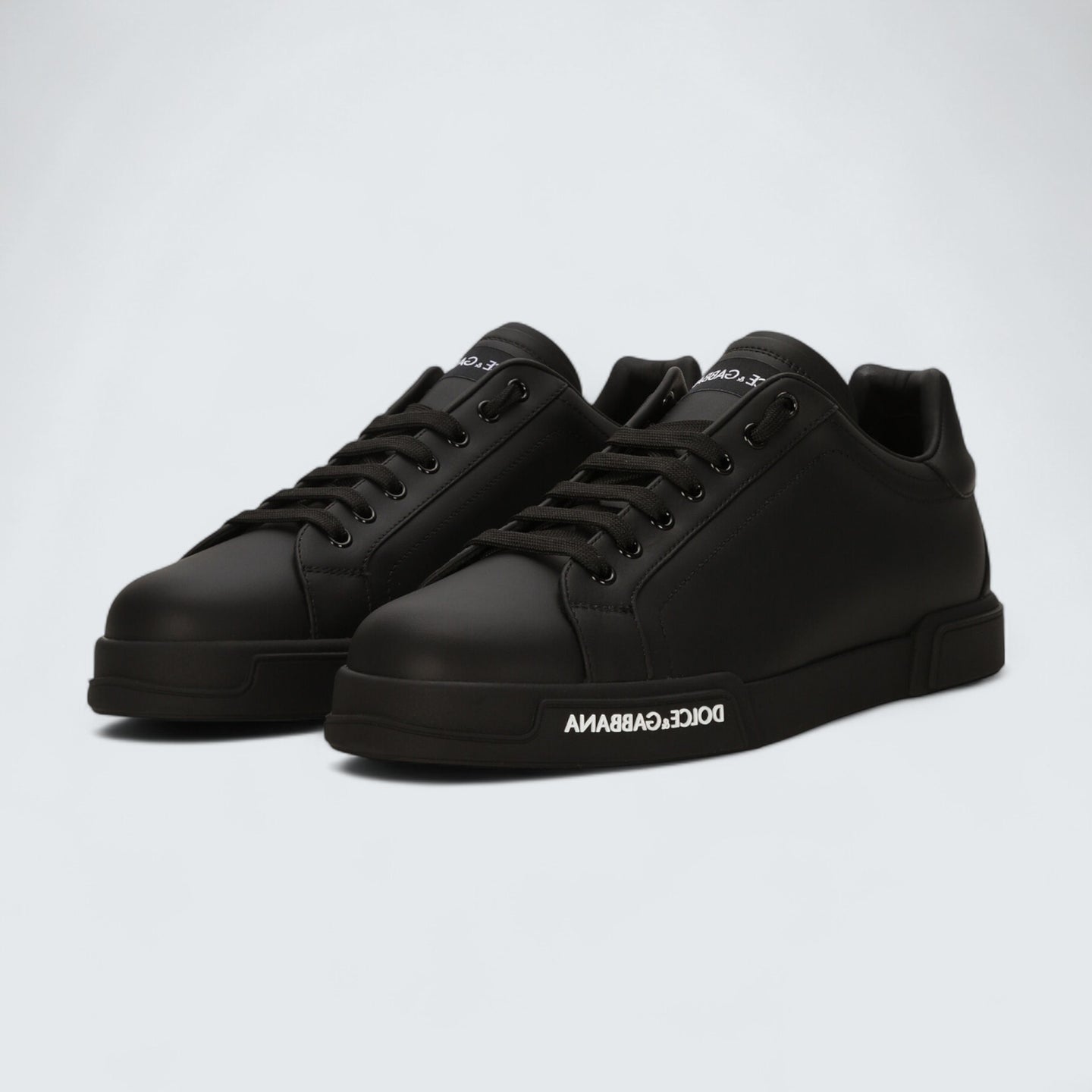 D&G Calfskin Nappa Portofino Sneakers 'Black'