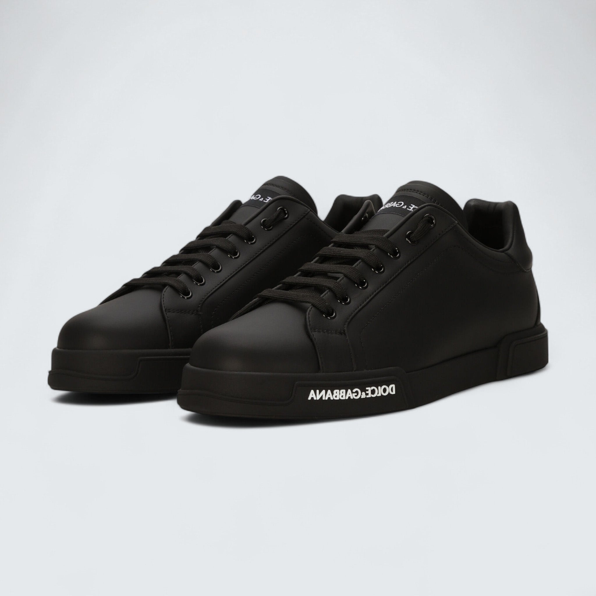 D&G Calfskin Nappa Portofino Sneakers 'Black'