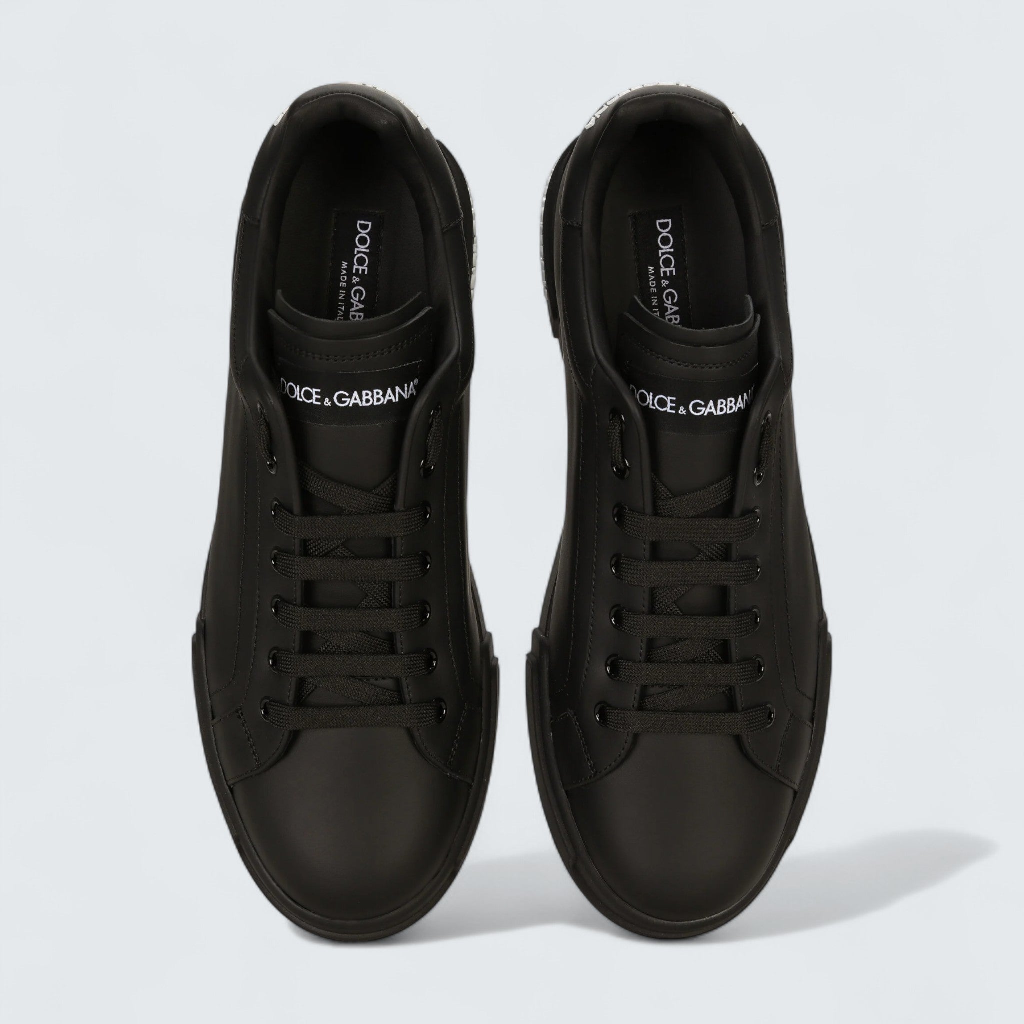 D&G Calfskin Nappa Portofino Sneakers 'Black'
