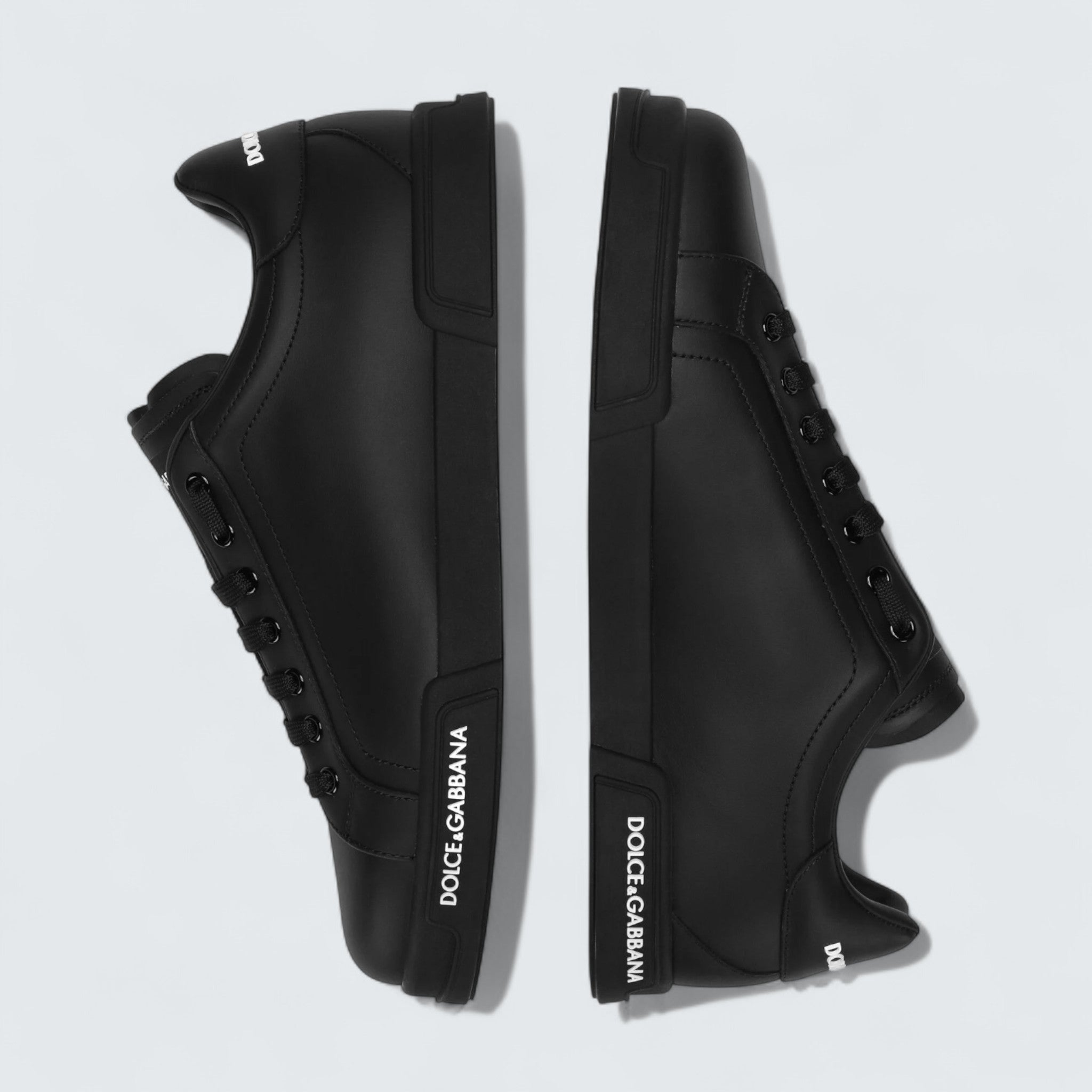 D&G Calfskin Nappa Portofino Sneakers 'Black'
