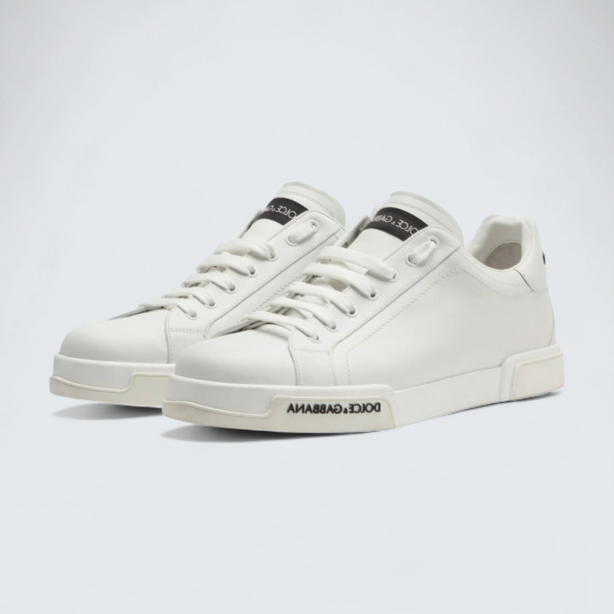 D&G Calfskin Nappa Portofino Sneakers 'White'