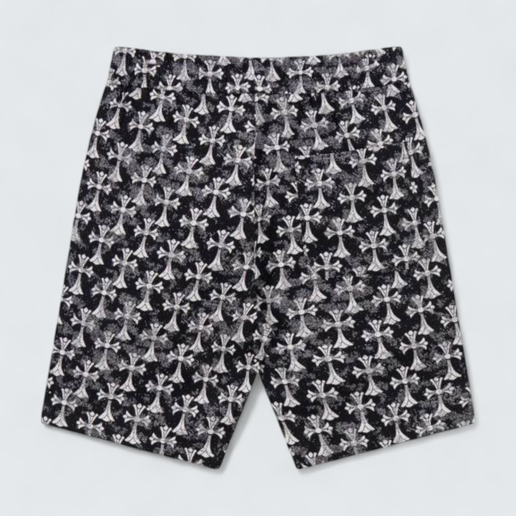 Allover Cross Print Shorts