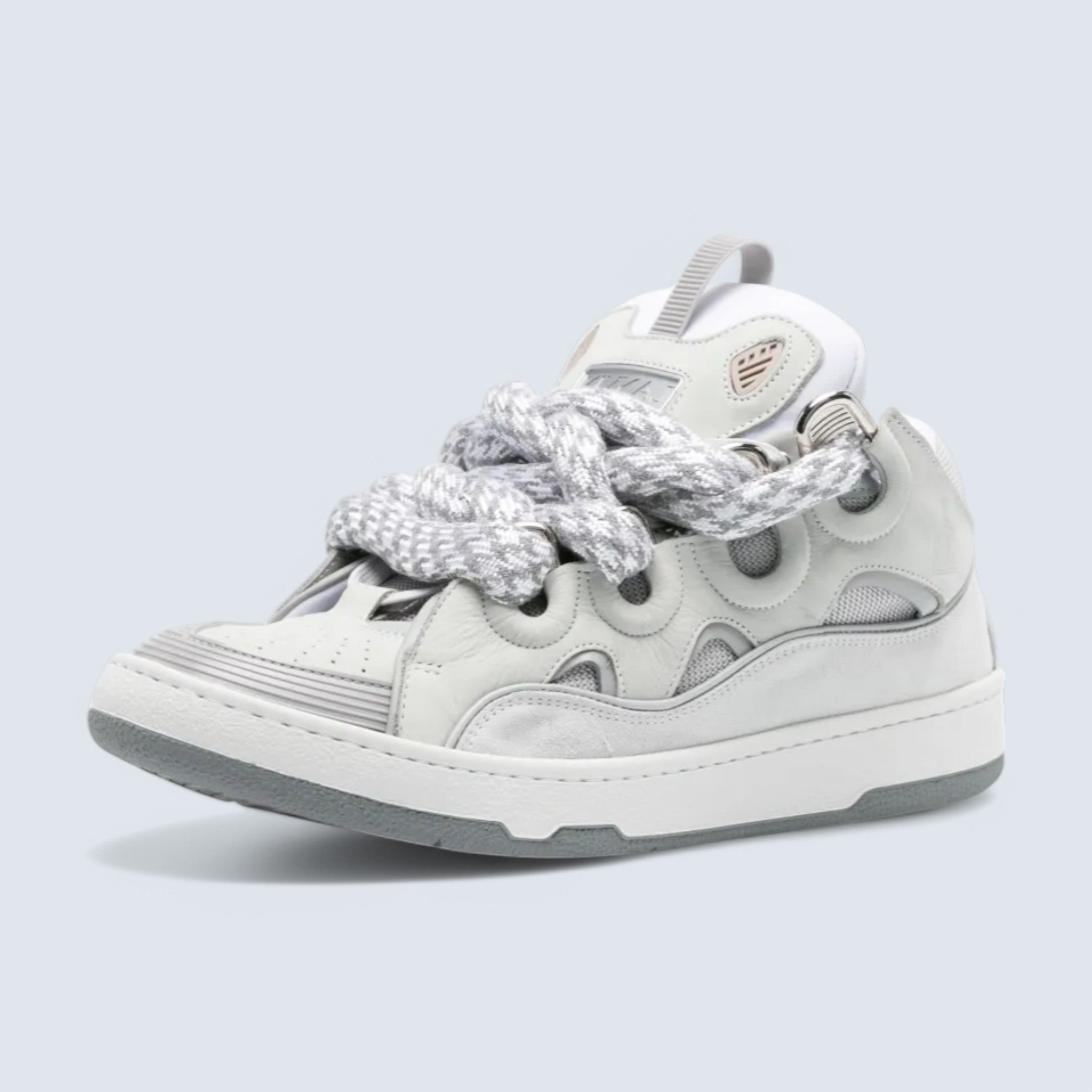 Leather Curb 3.0 Sneakers 'Light Grey'
