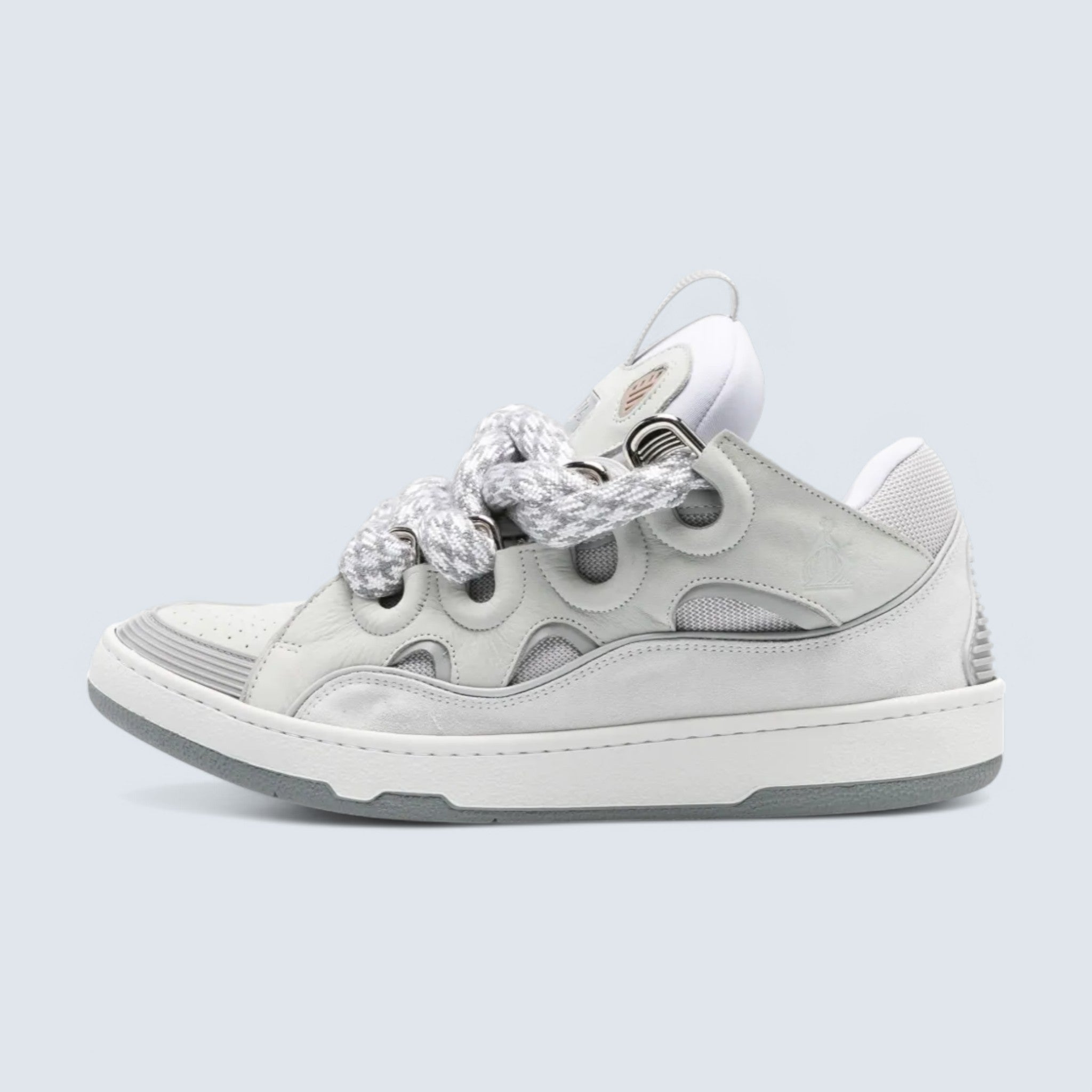 Leather Curb 3.0 Sneakers 'Light Grey'