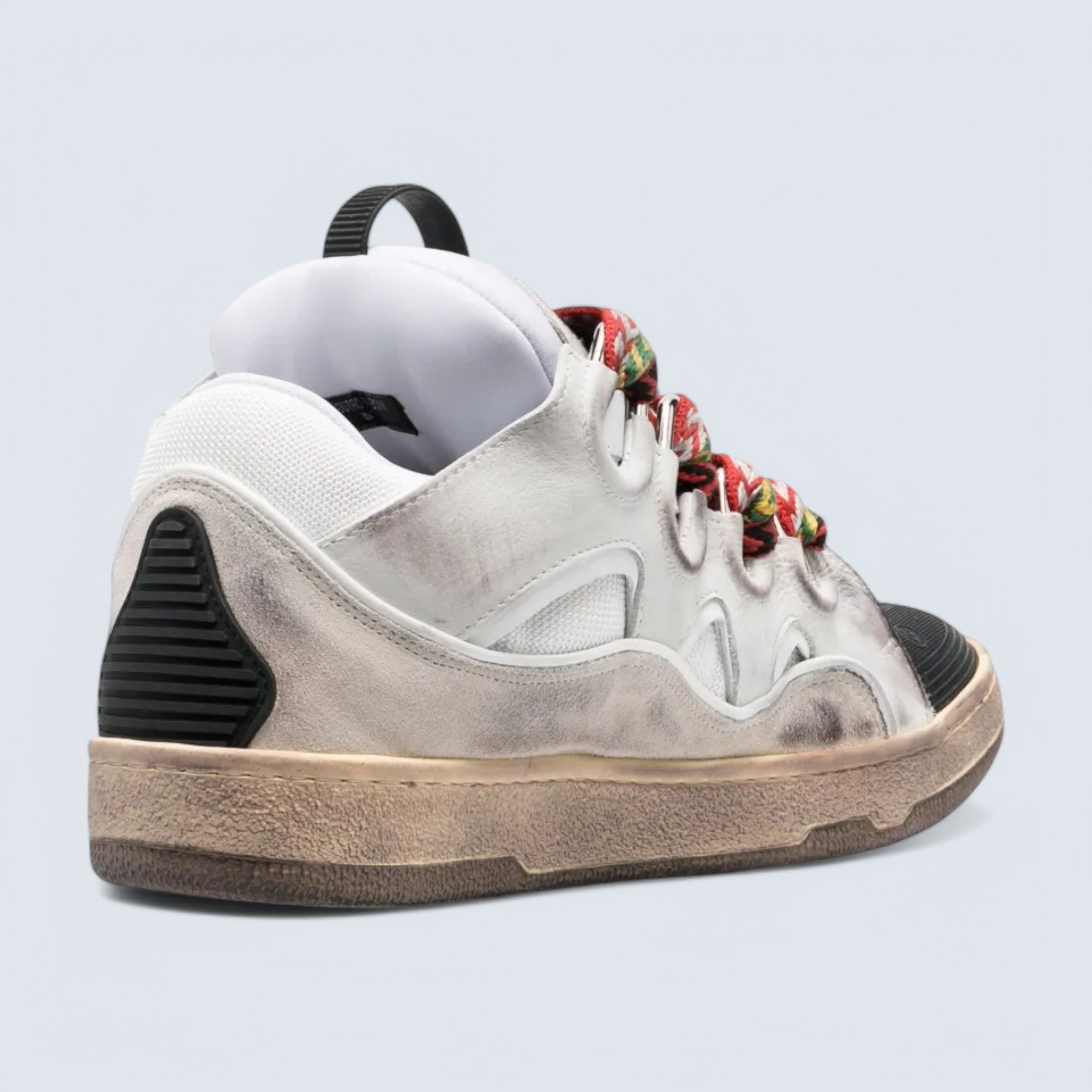 Leather Curb Sneakers 'White Ivory'