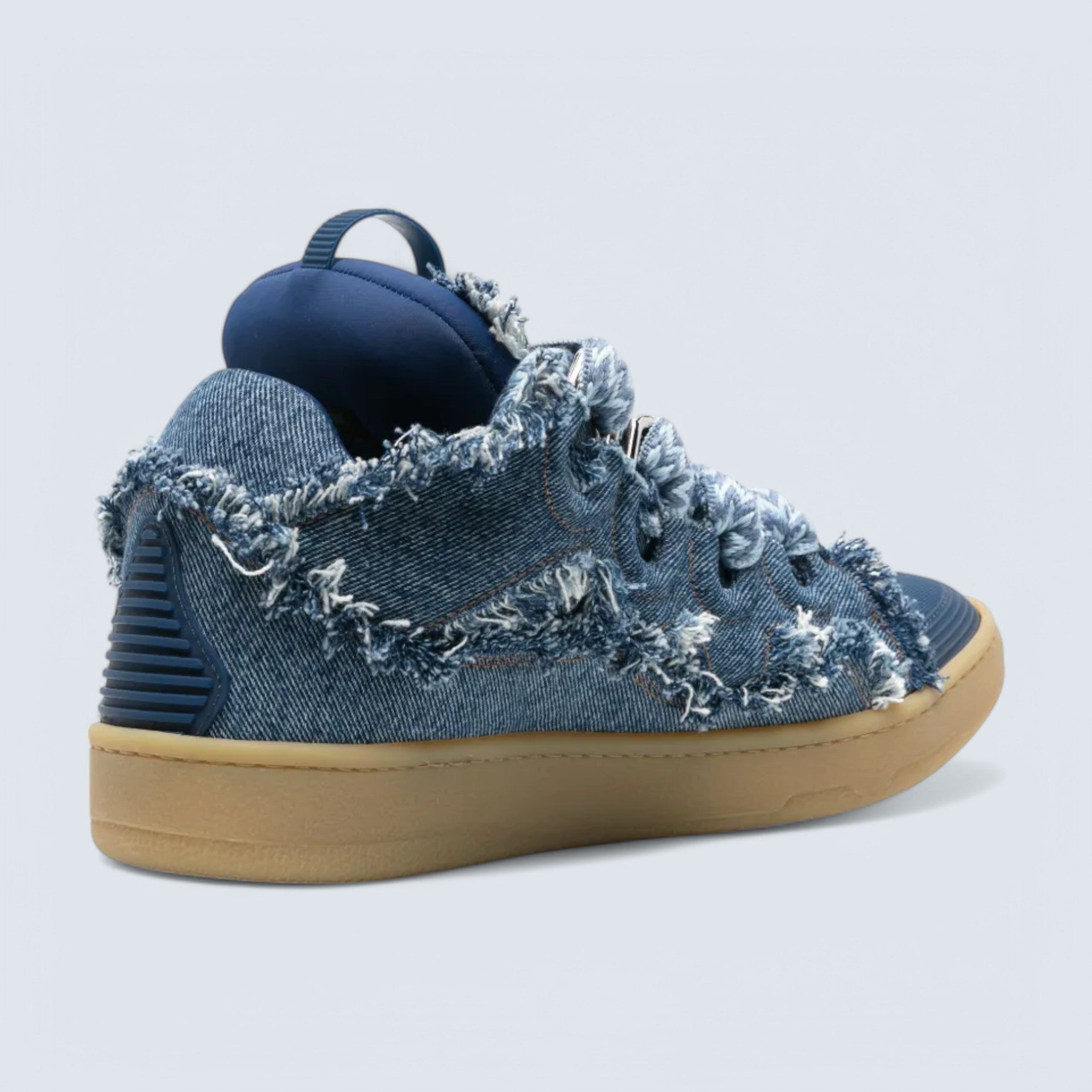 Leather Curb Sneakers 'Denim'
