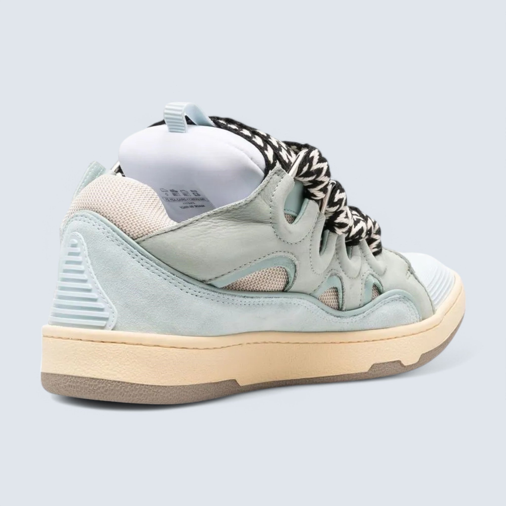 Leather Curb Sneakers 'Light Blue'