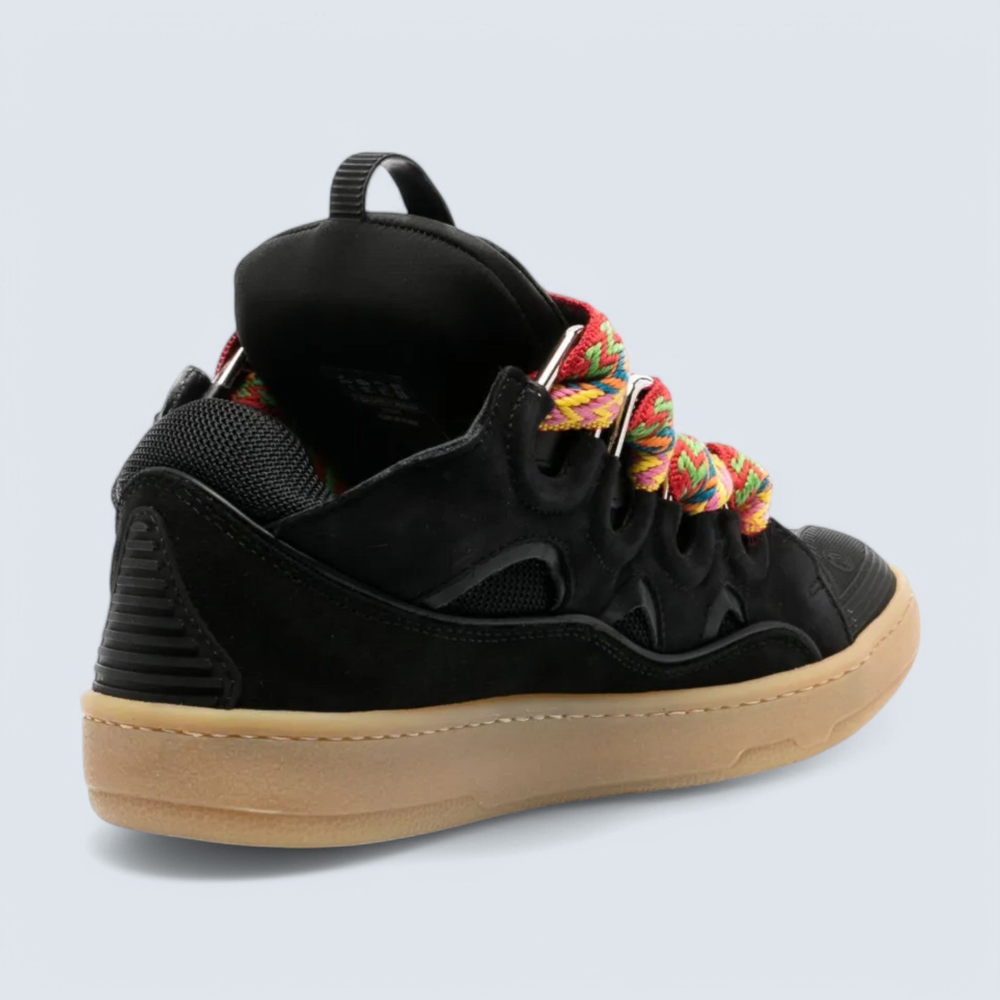 Leather Curb Sneakers 'Black'