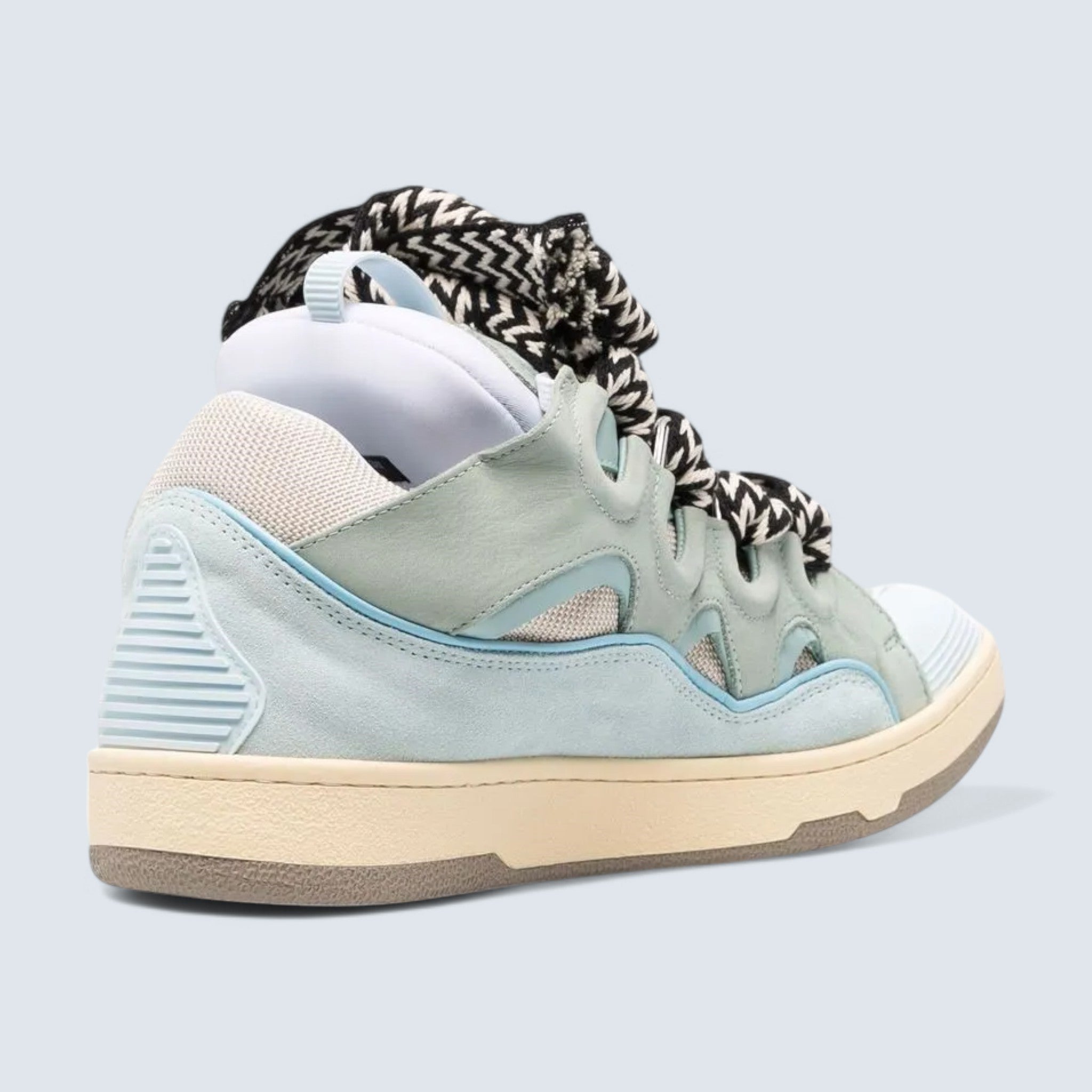 Leather Curb Sneakers 'Light Blue/Light Green'
