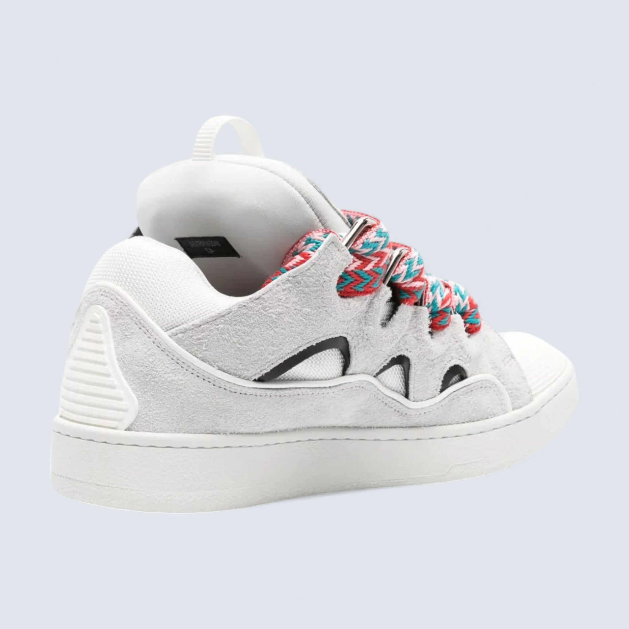 Curb Panelled Suede Sneakers 'Light Grey/Multicolour'
