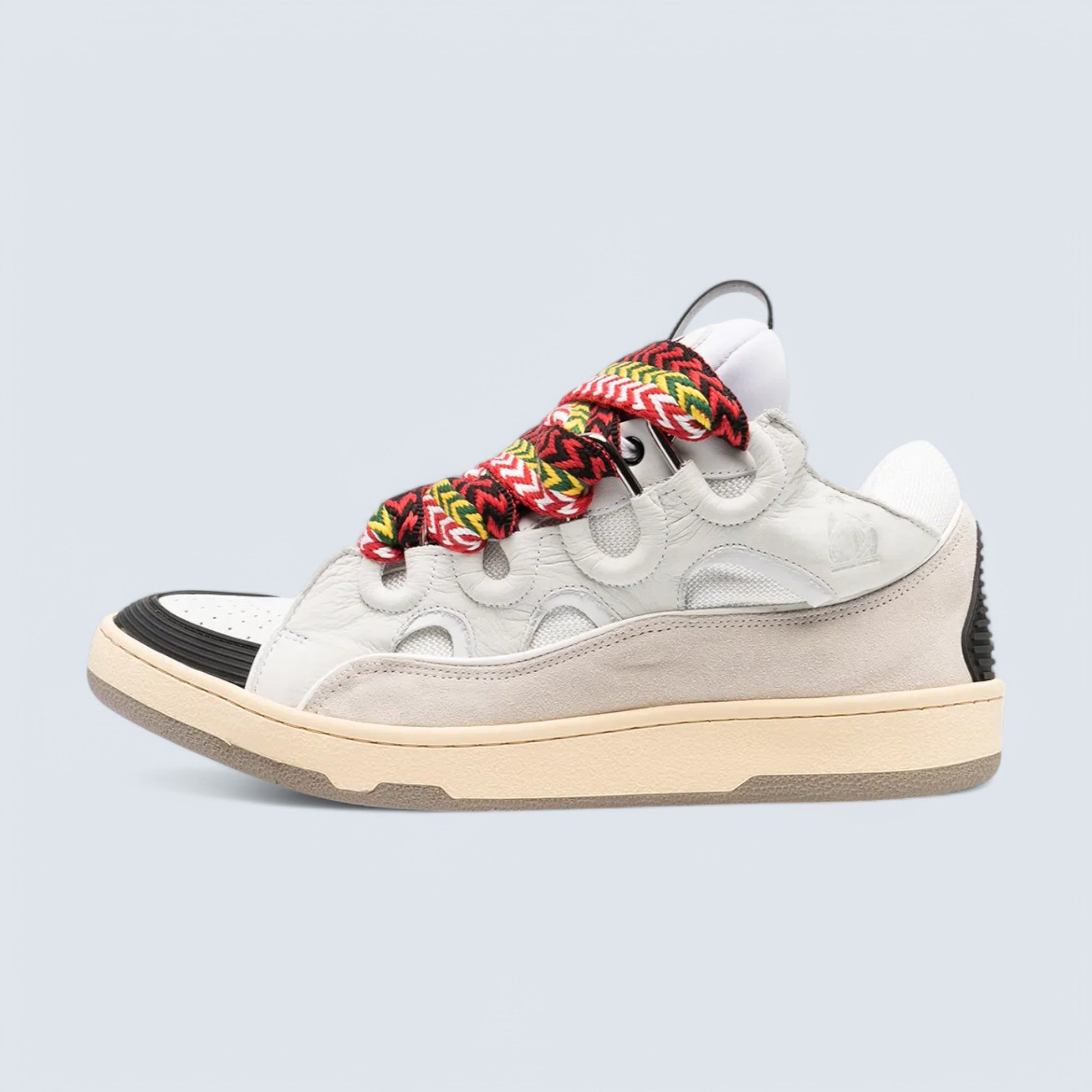 Curb Sneakers 'White Suede Multicolor'