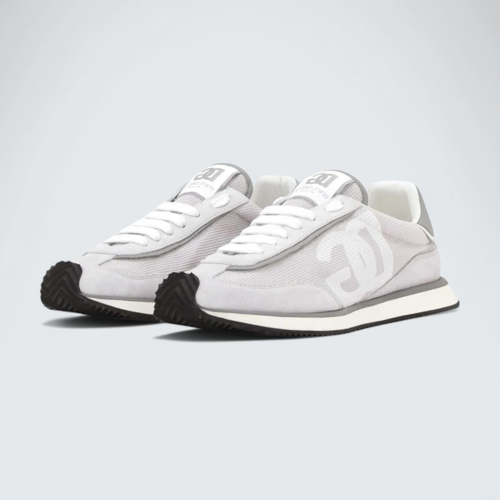 D&G Cushion Mixed-Material Sneakers 'Grey/White'