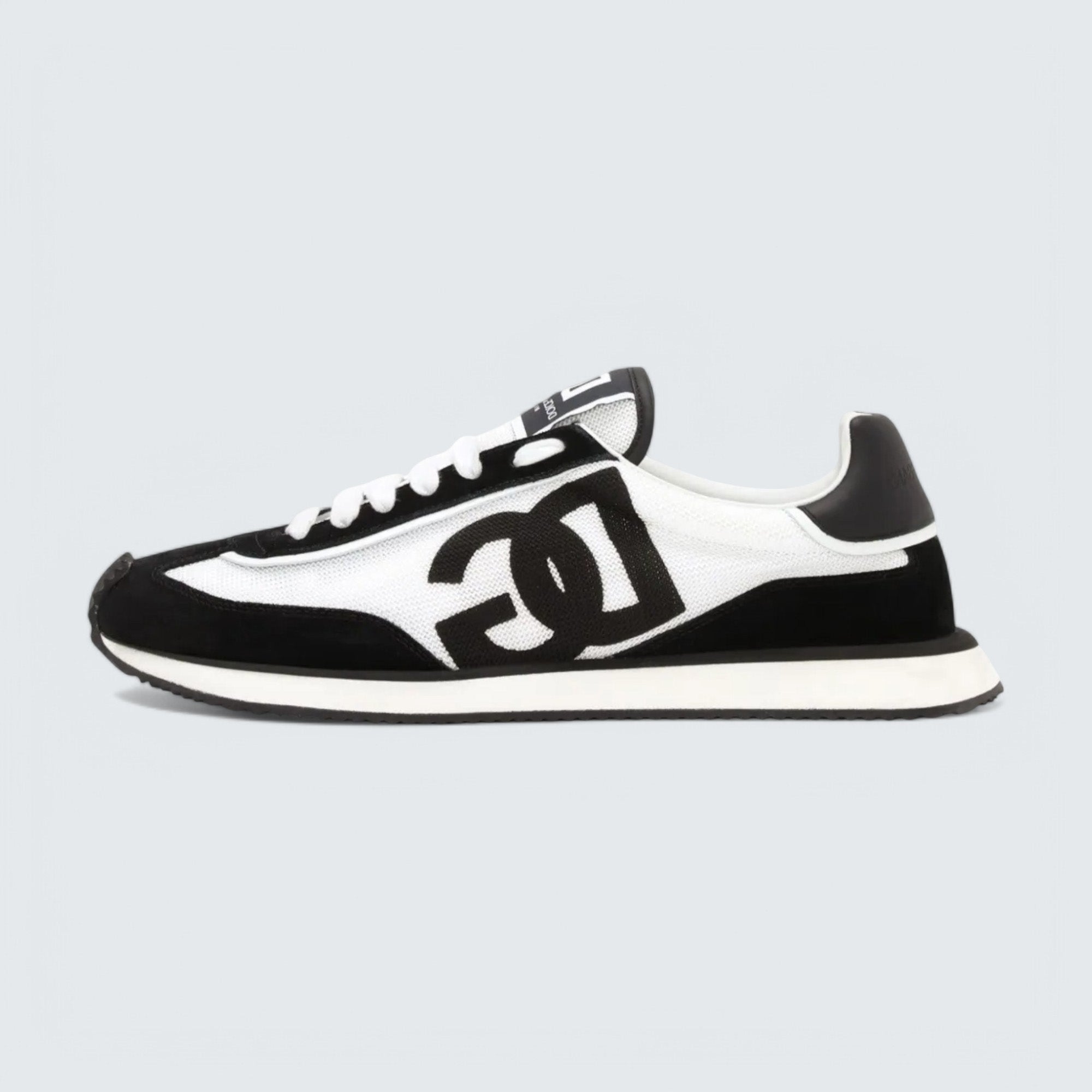 D&G Cushion Mixed-Material Sneakers 'White/Black'