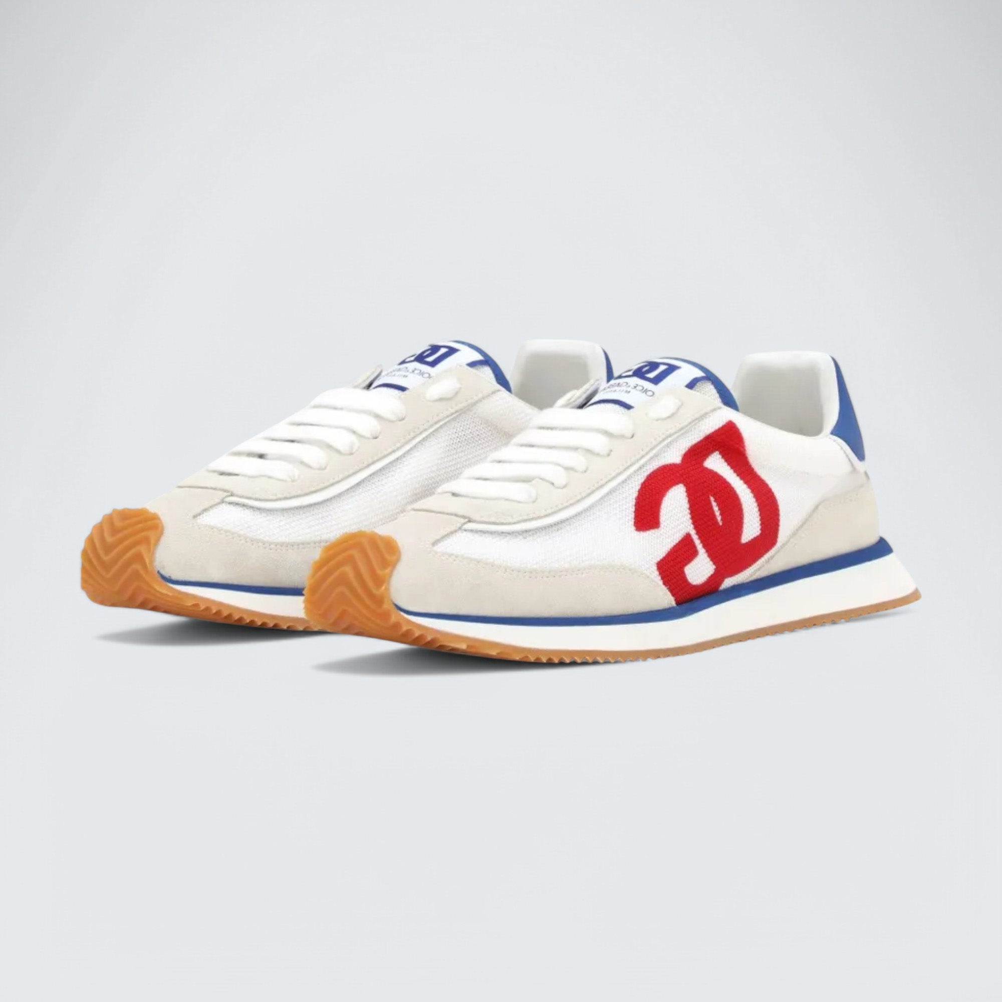 D&G Cushion Mixed-Material Sneakers 'White/Red/Blue'
