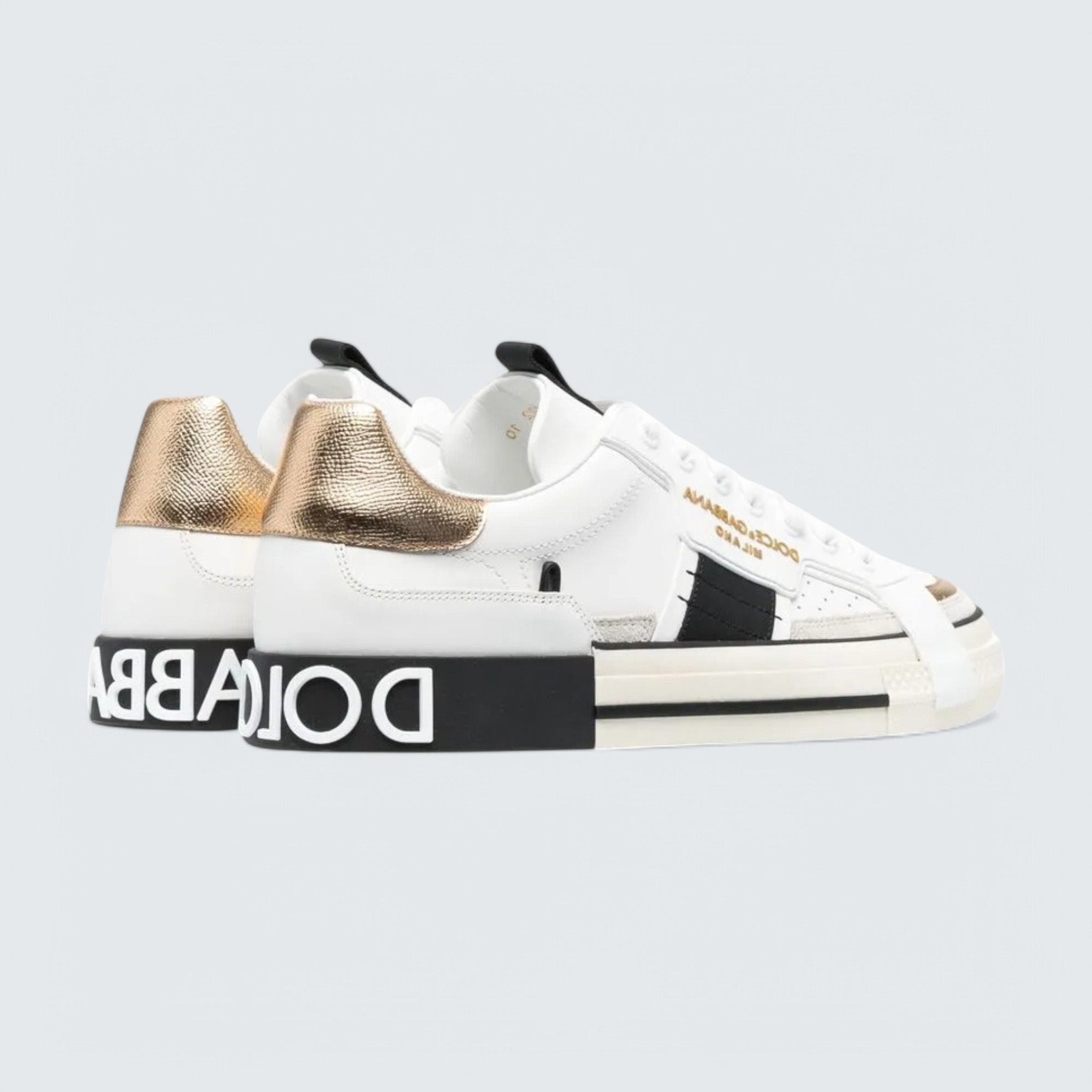 D&G Custom 2.Zero Low-Top Sneakers 'White/Light Gold'