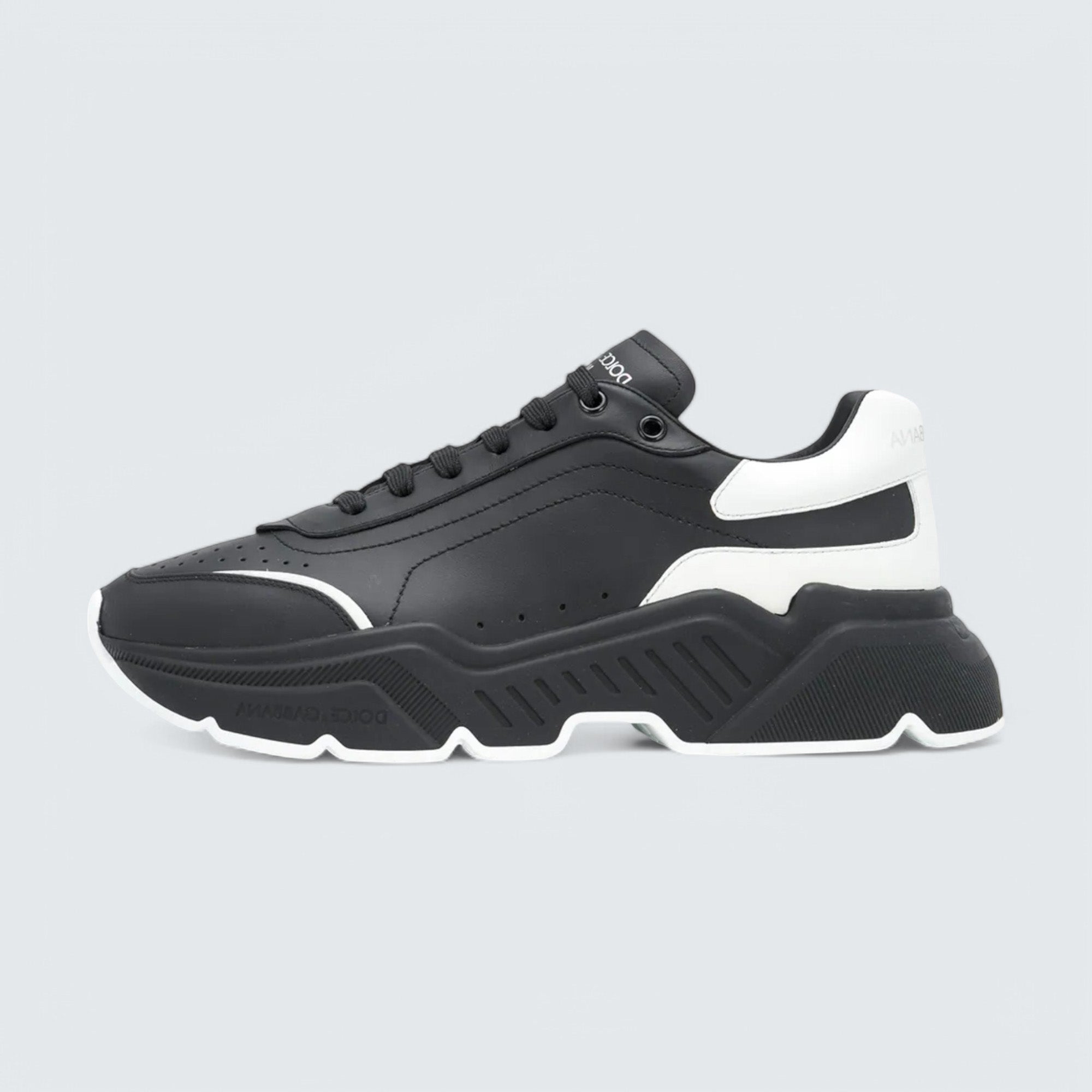 D&G Daymaster Leather Sneakers 'Black/White'