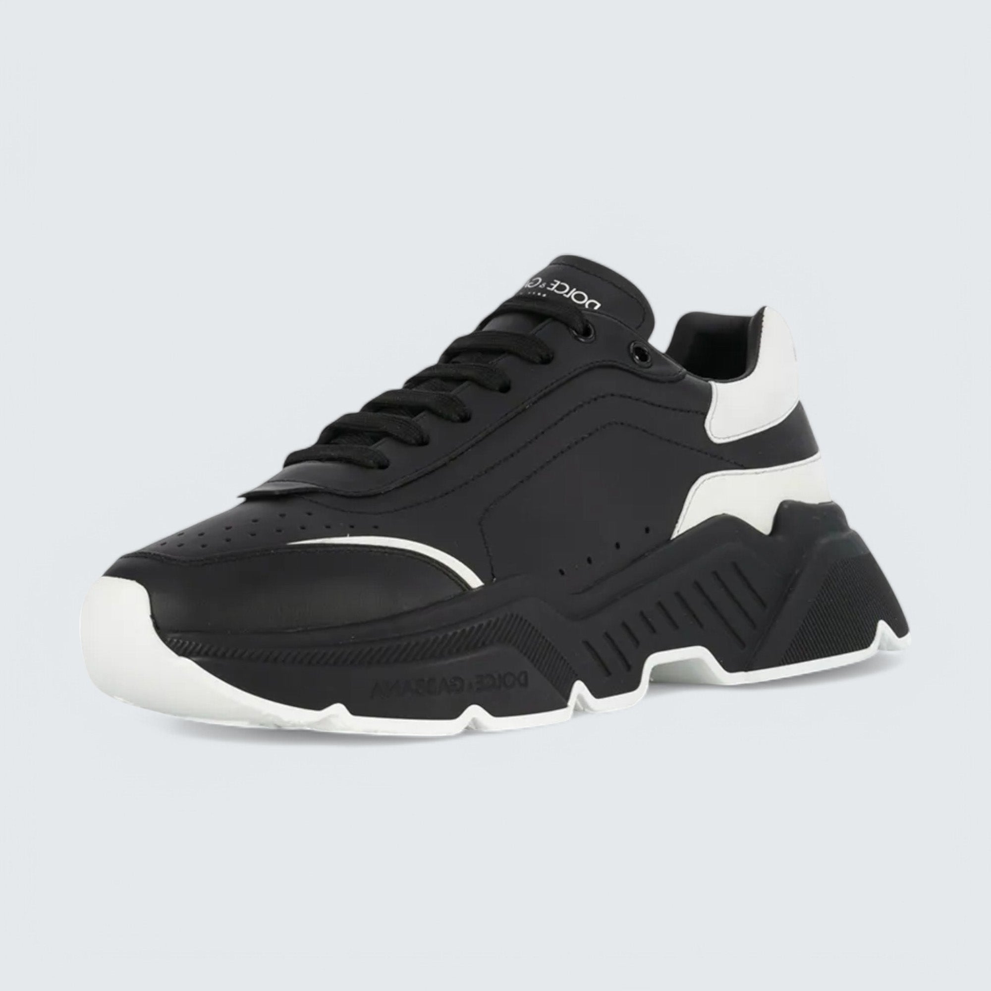 D&G Daymaster Leather Sneakers 'Black/White'