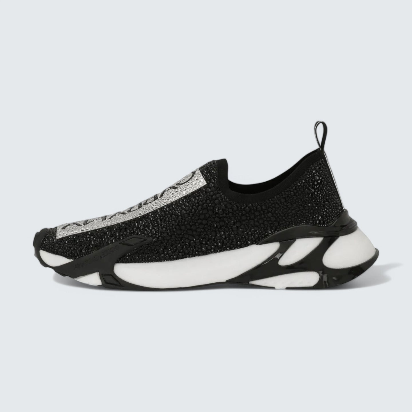D&G Fast Rhinestone-Embellished Sneakers 'Black/White'