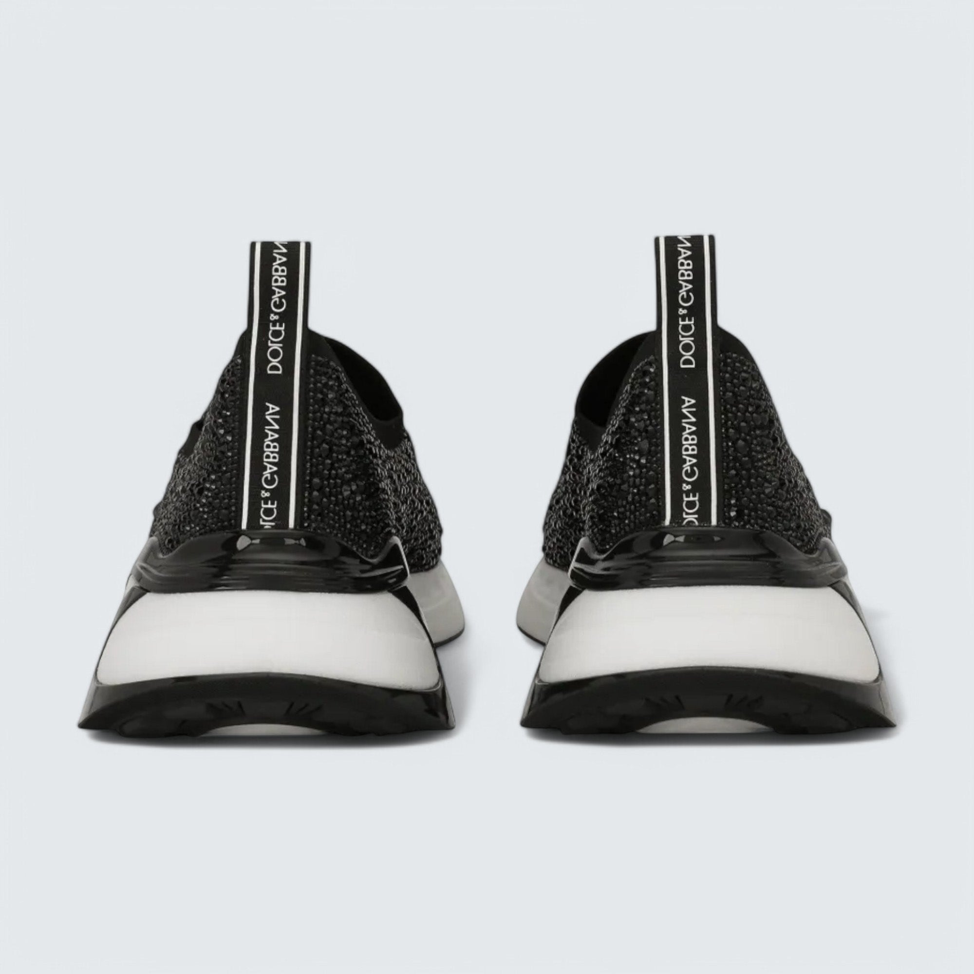 D&G Fast Rhinestone-Embellished Sneakers 'Black/White'