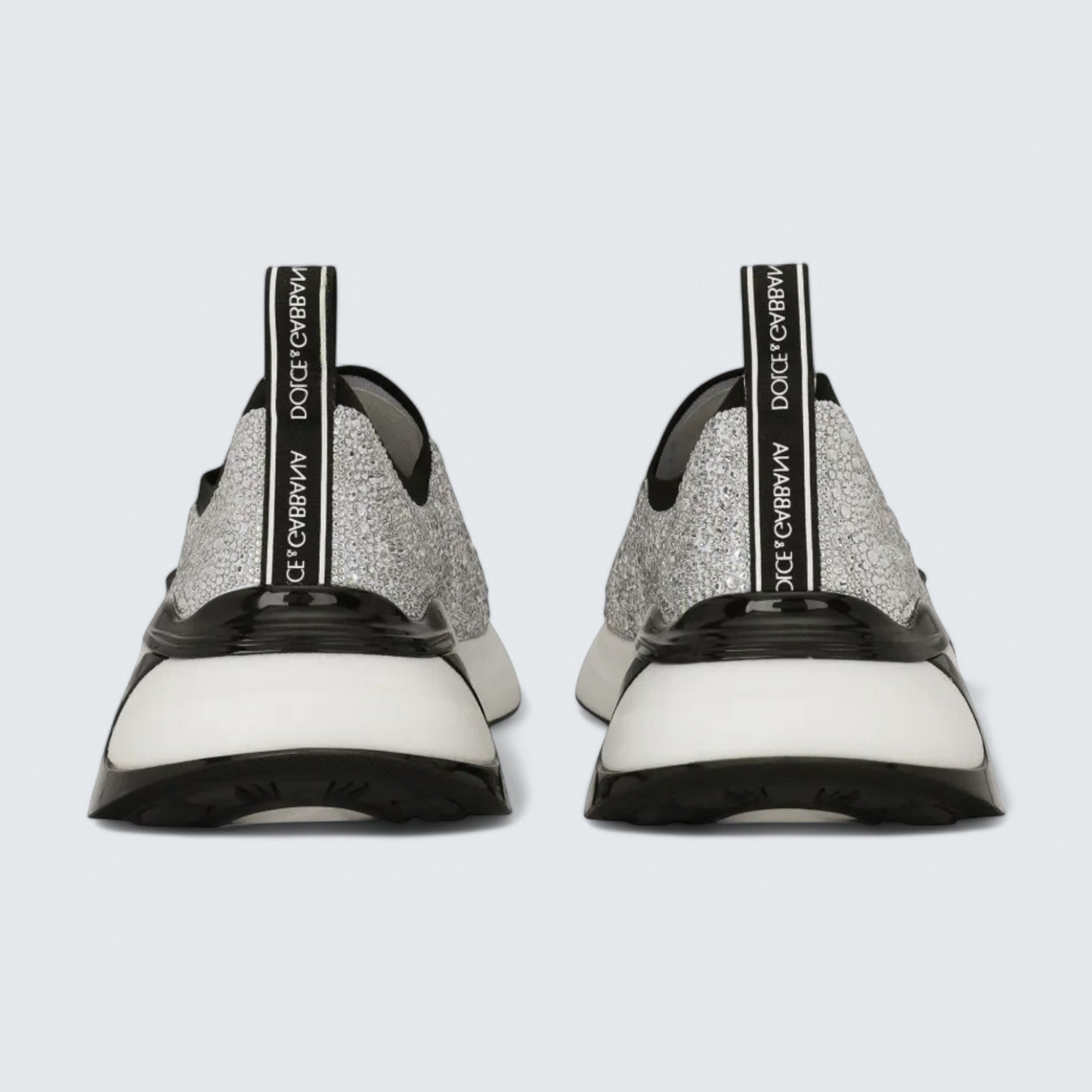 D&G Fast Rhinestone-Embellished Sneakers 'Off-White/Black'