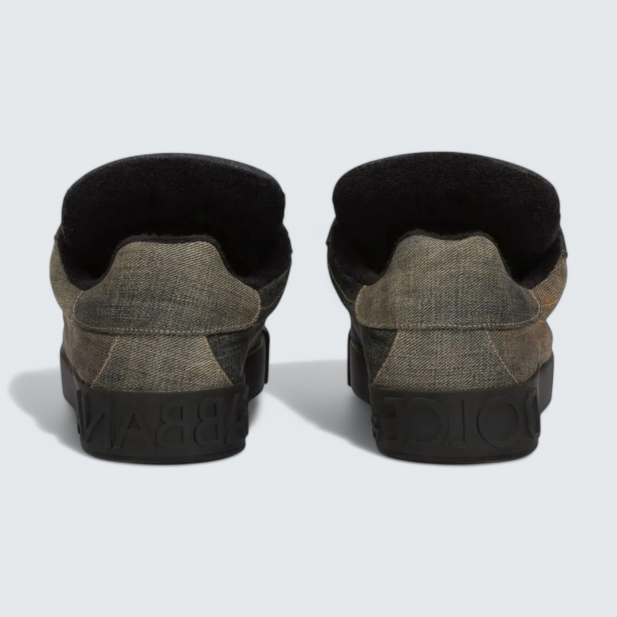 D&G Denim Lace-Up Sneakers 'Faded Black'