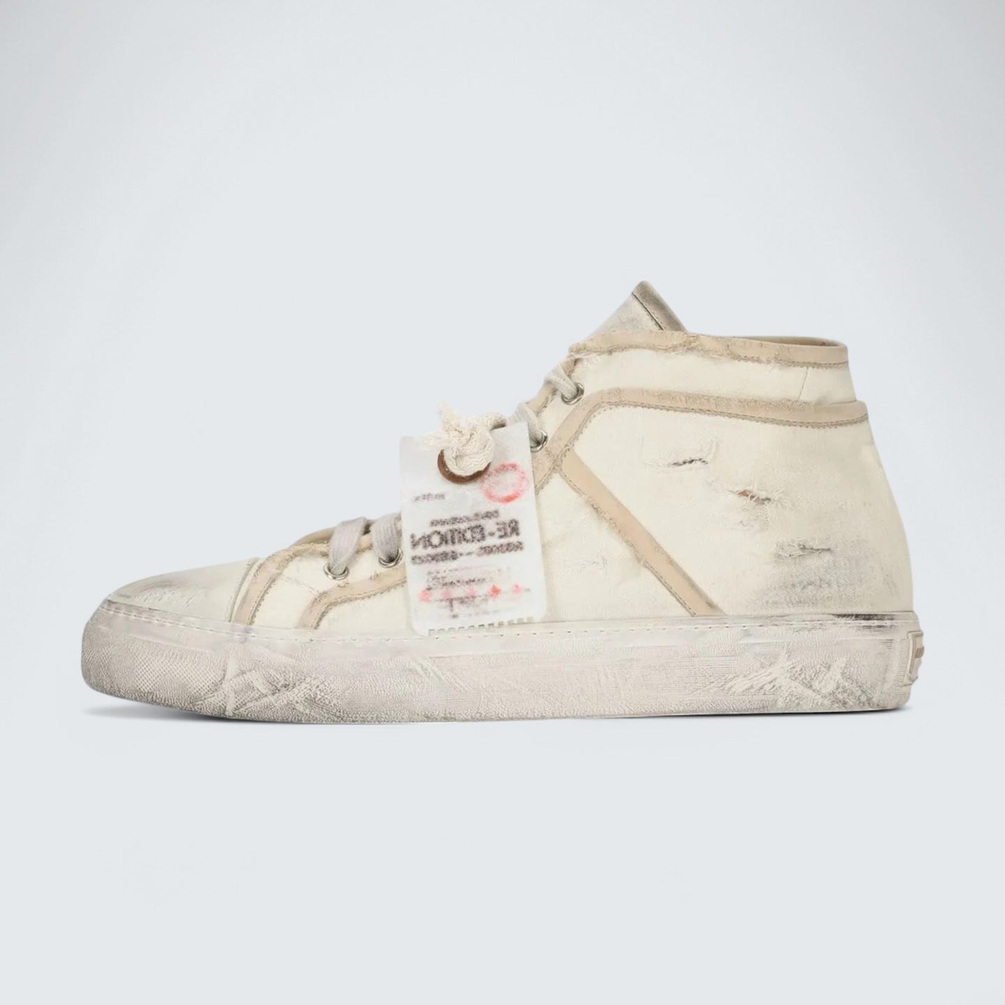 D&G Lace-Up Mid-Top Sneakers 'Light Beige'