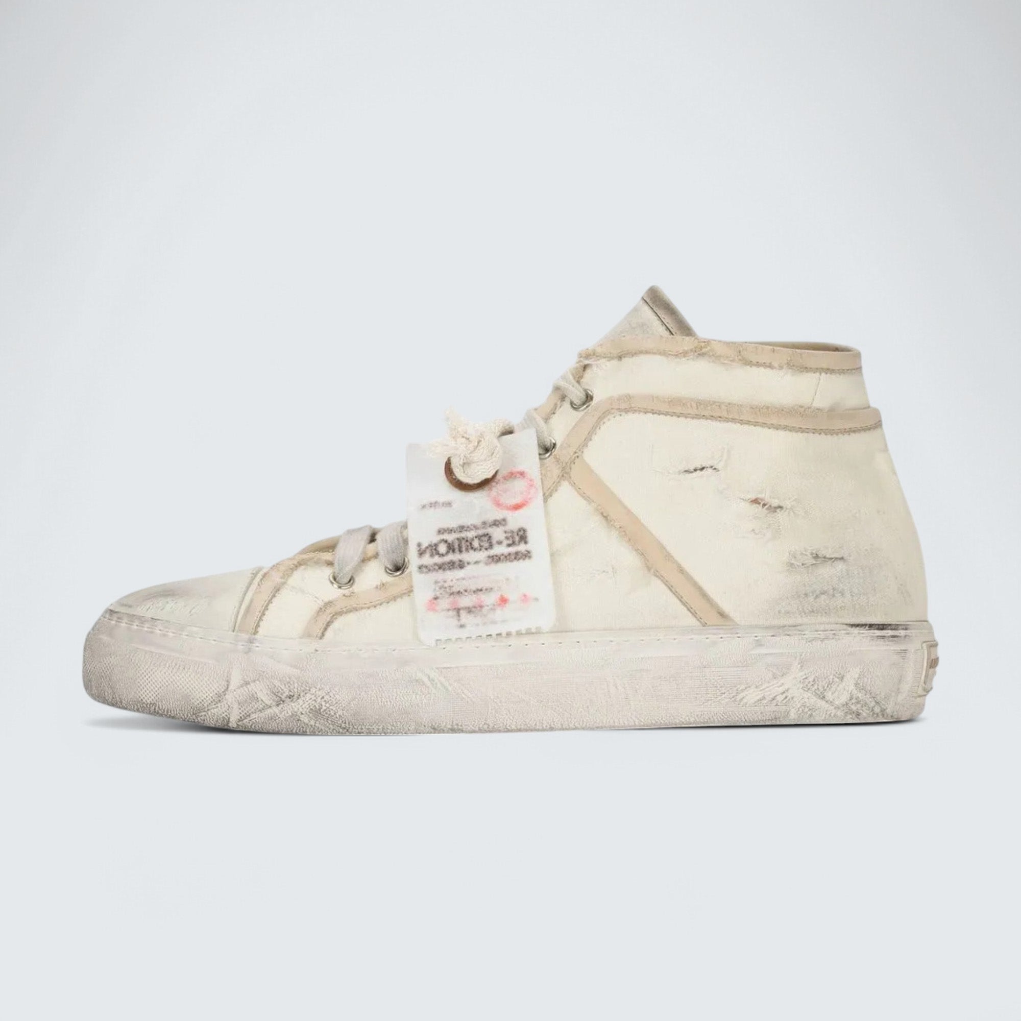 D&G Lace-Up Mid-Top Sneakers 'Light Beige'
