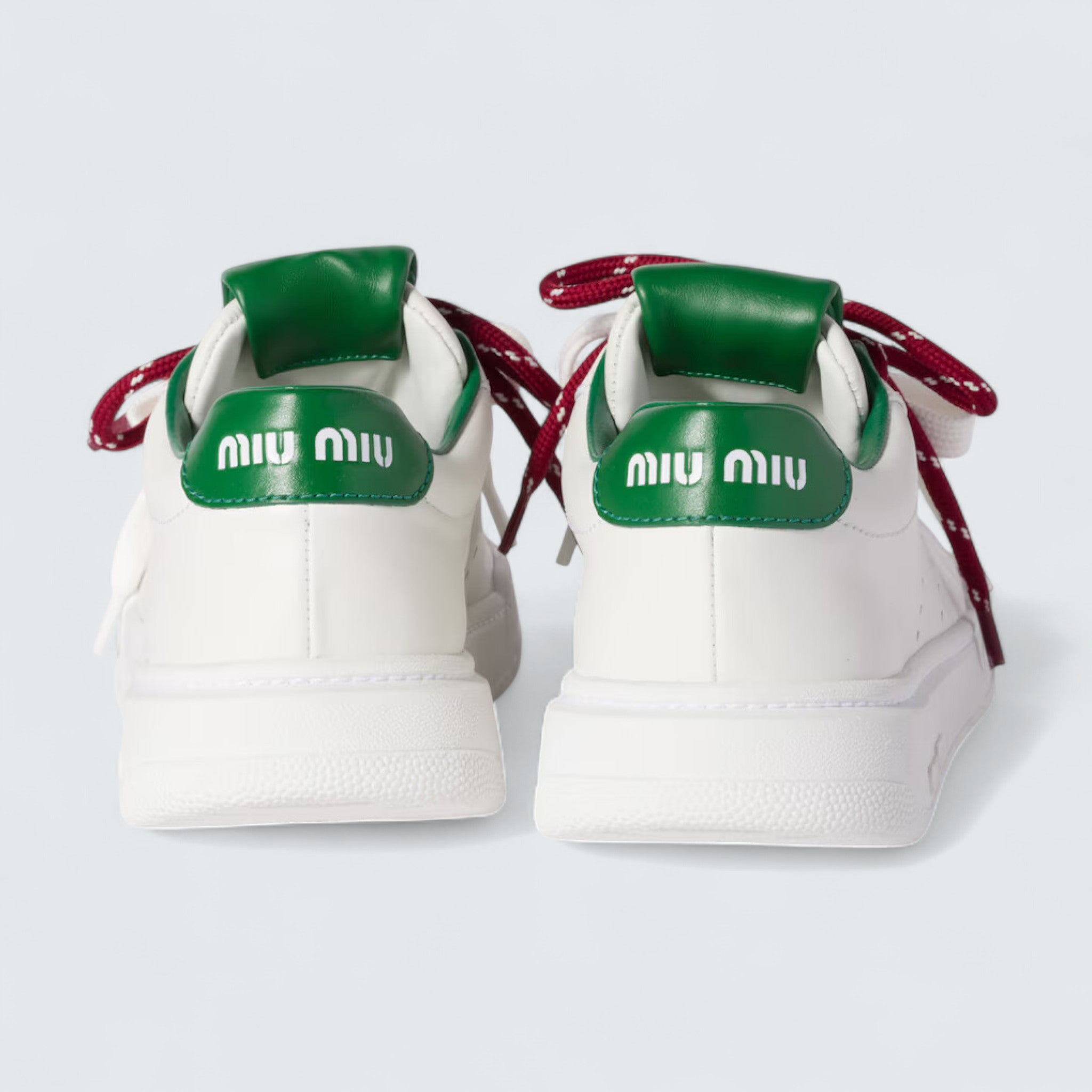 Leather Sneakers 'White/Green'