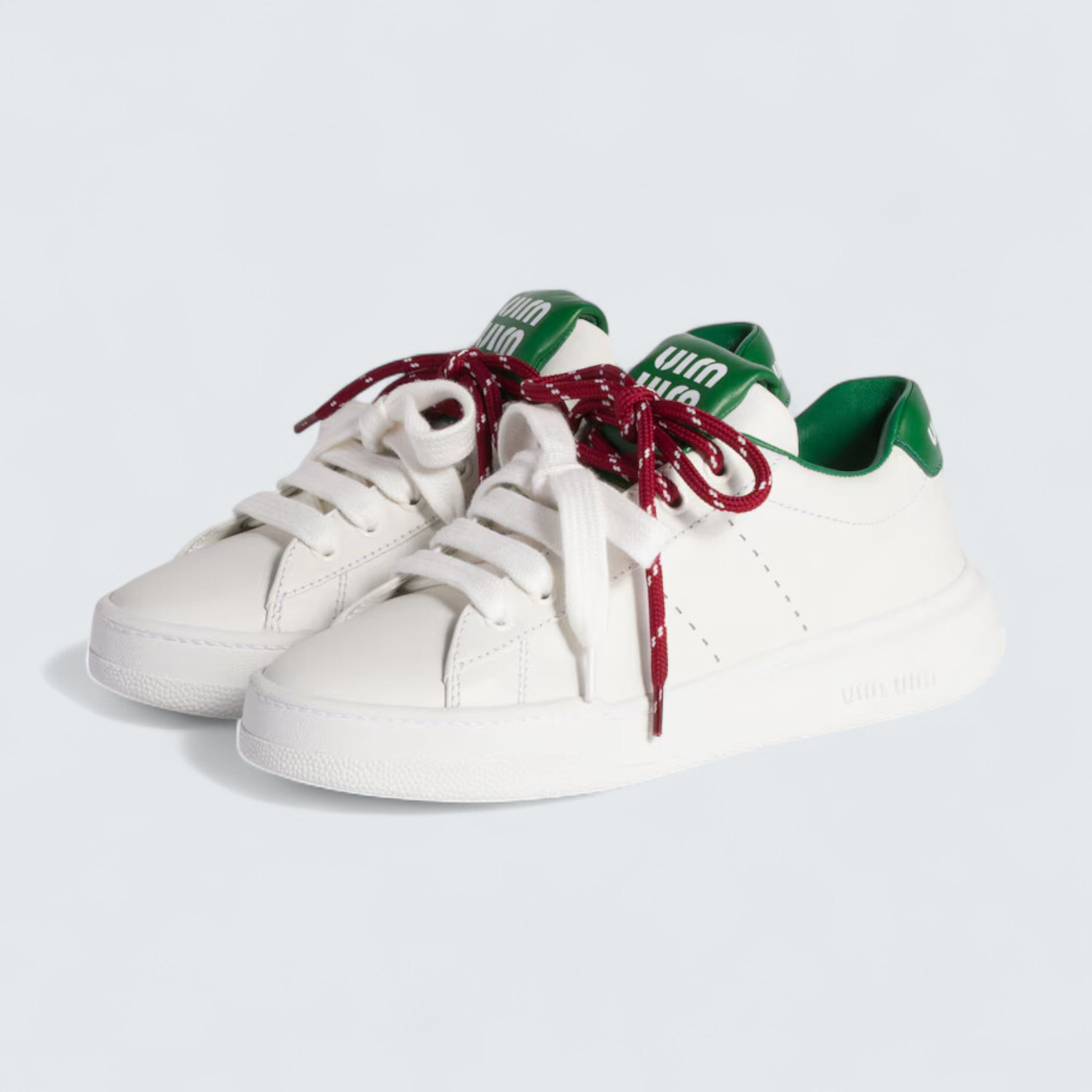 Leather Sneakers 'White/Green'